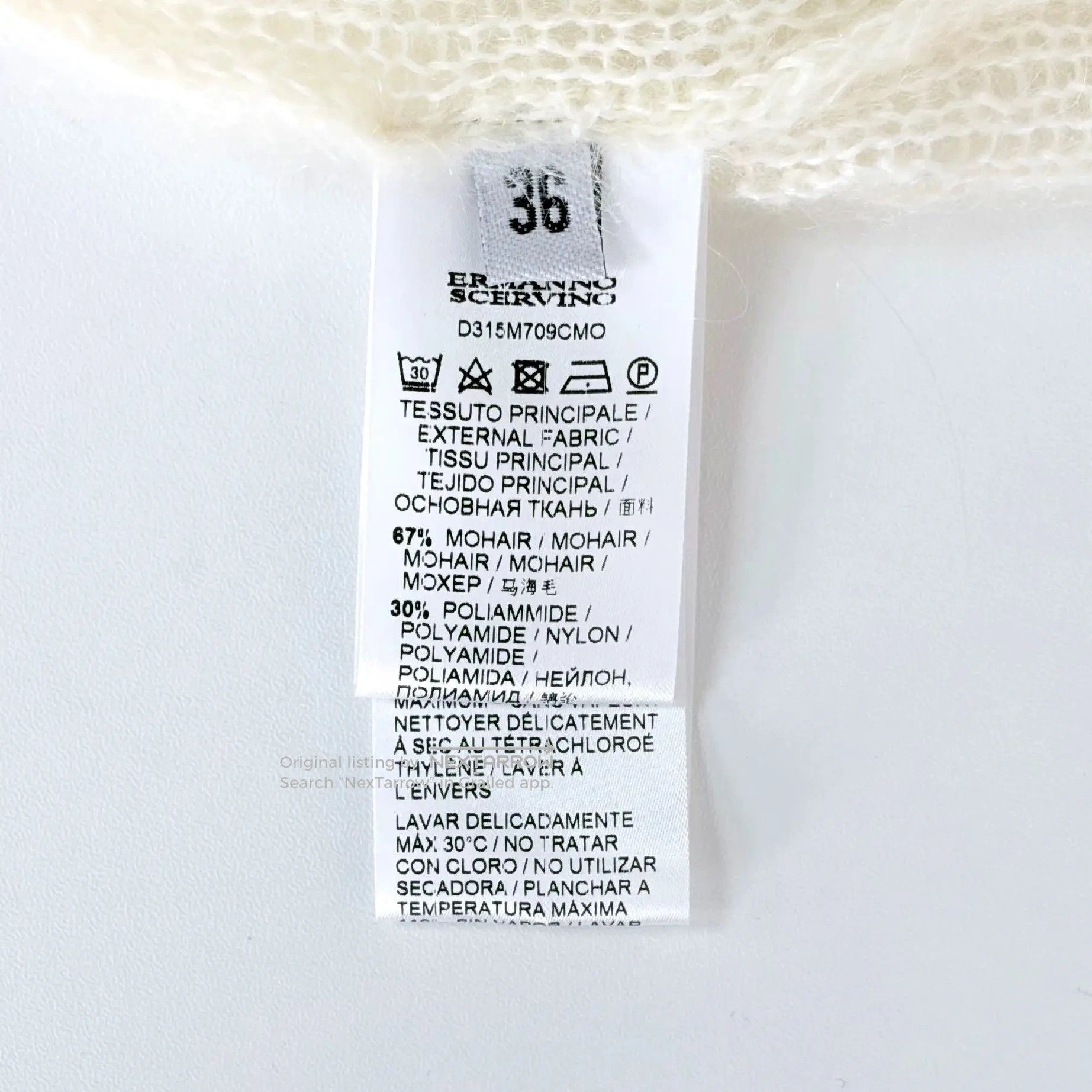 Ermanno Scervino White Badge Lace Knit Top, Women's (Size Xs) — image 6 of 6