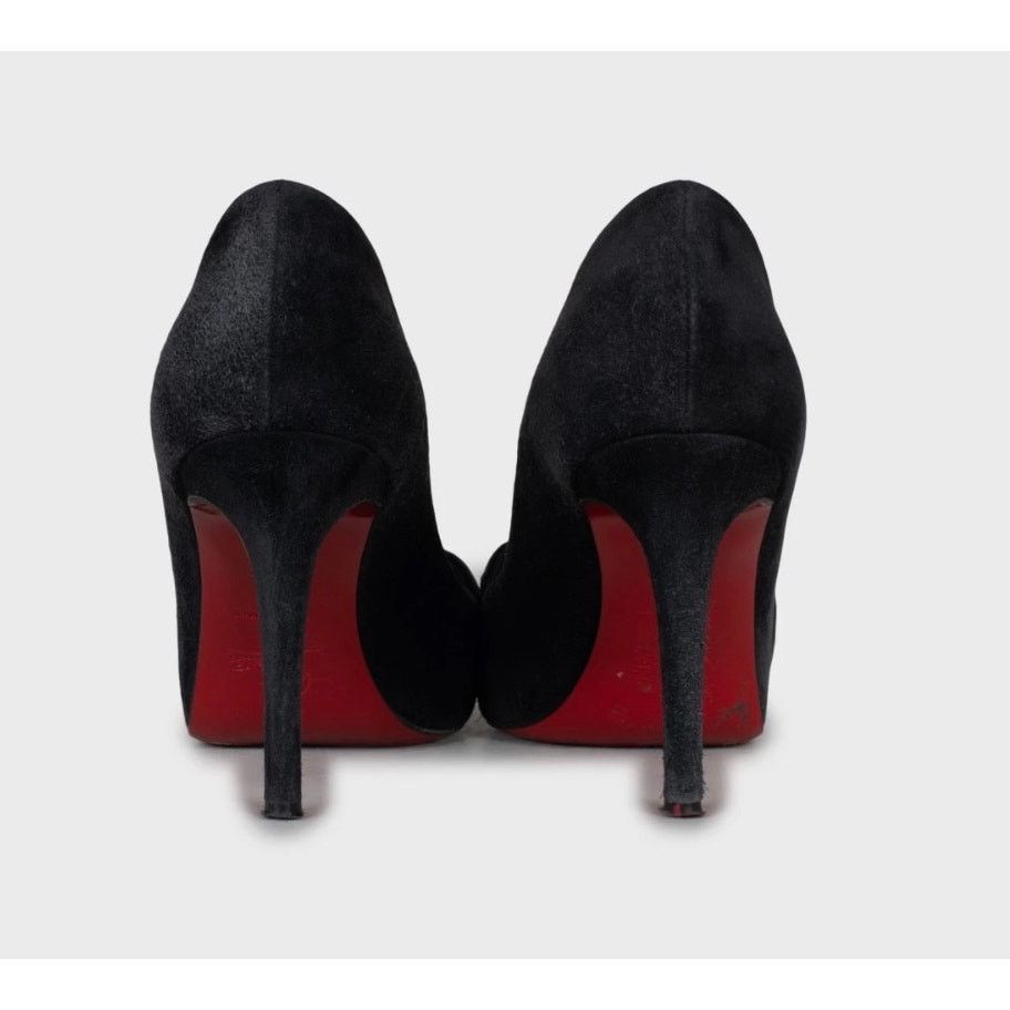 Christian Louboutin Christian Louboutin Black Suede Bow Heels - Size EU 36 Size US 5 / IT 35 - 4 Thumbnail