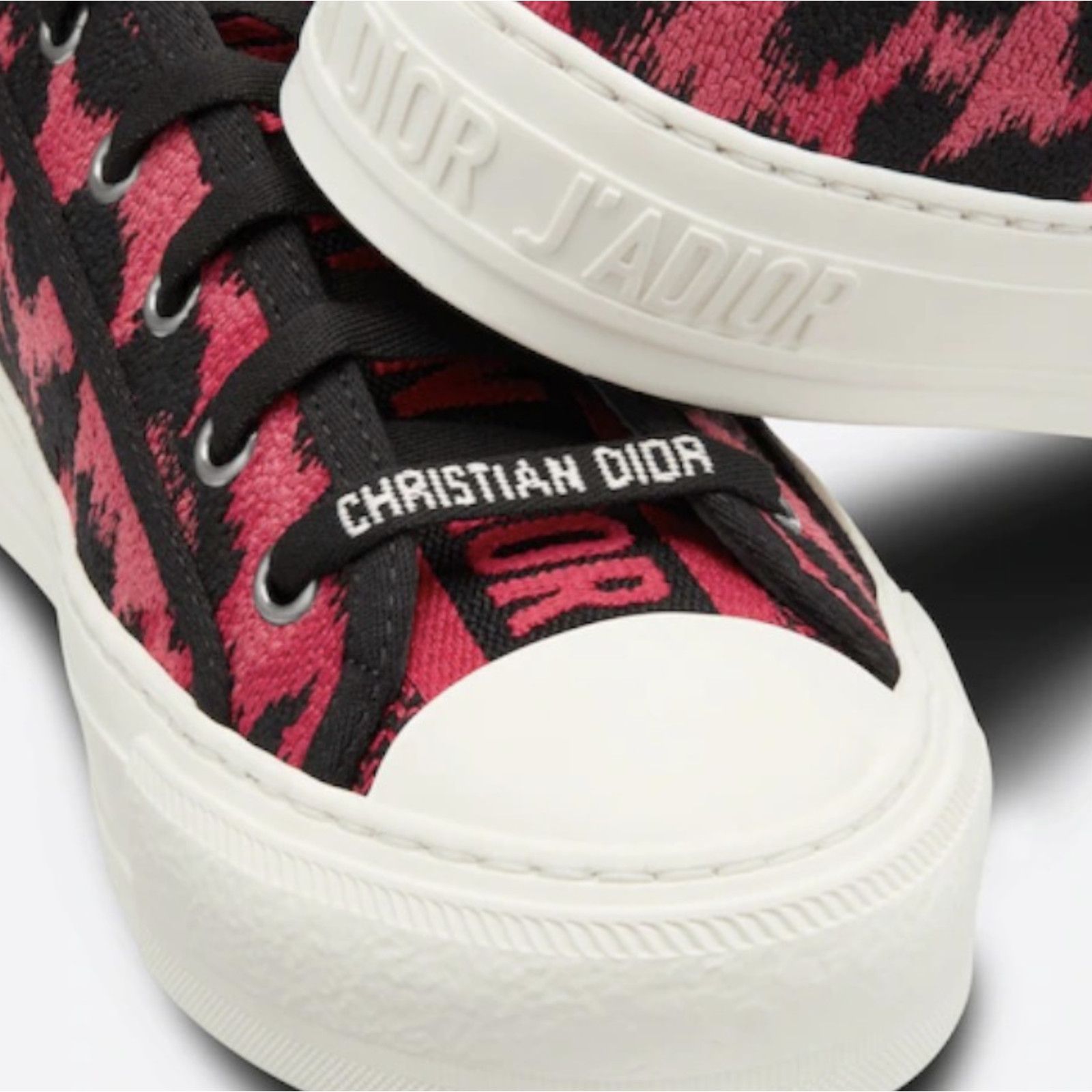Dior Dior Walk'N'Dior Black Pink Leopard Flat Low Top Sneaker 41 Size US 11 / IT 41 - 5 Thumbnail