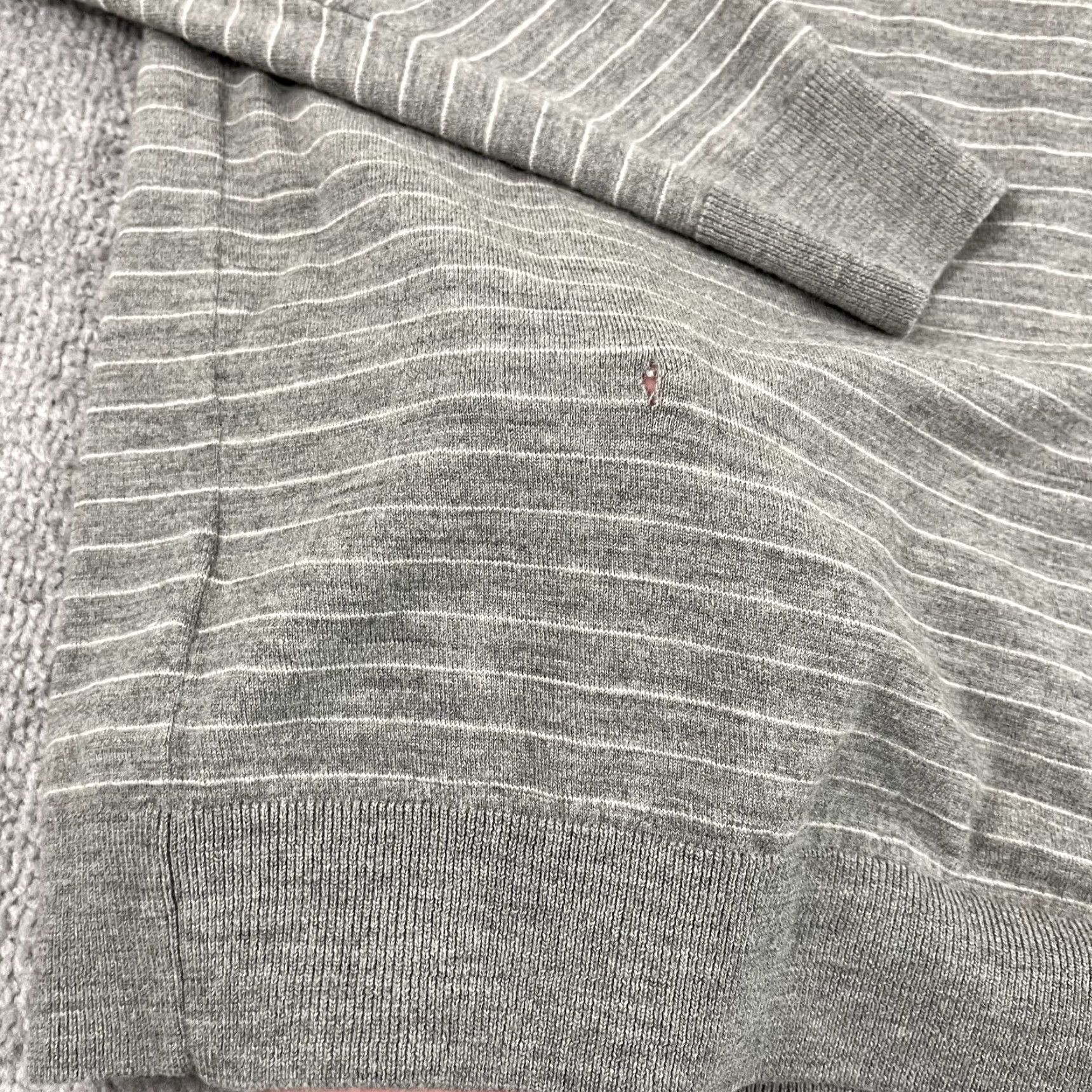 Ralph Lauren Polo Ralph Lauren Polo Sweater Mens S/M Gray Striped Wool Blend Collar Jumper Size US S / EU 44-46 / 1 - 8 Thumbnail