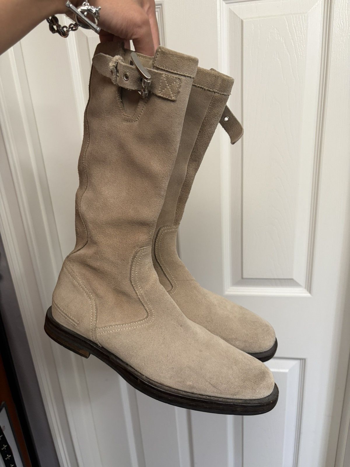 Christian Dior Monsieur Suede Motorcycle Boots Size US 7 / EU 40 - 1 Thumbnail