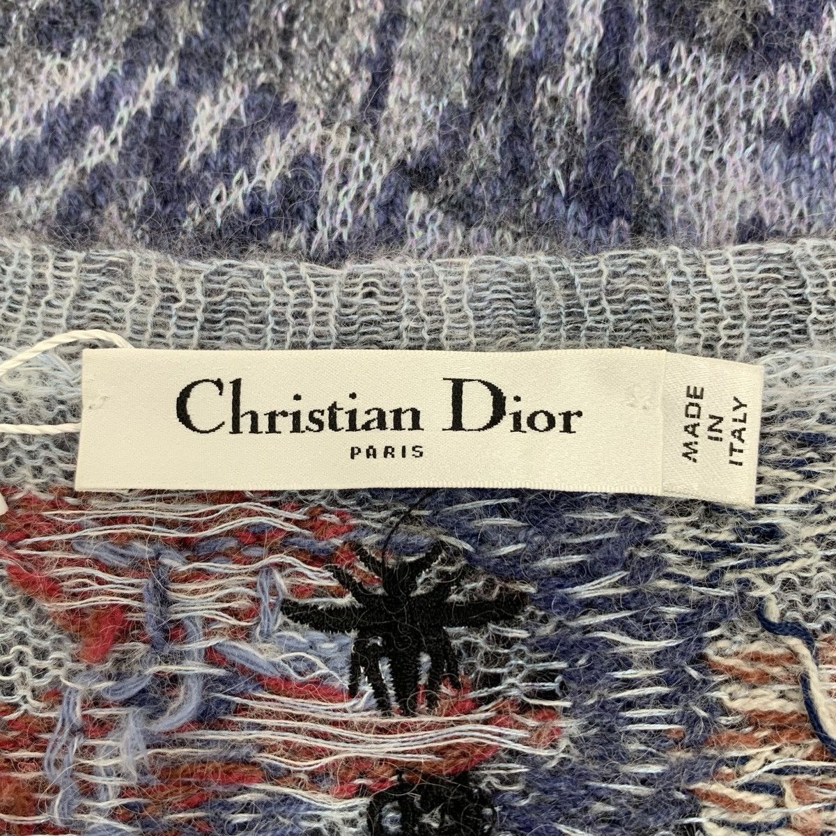Dior Dior Blue Floral Cashmere Long Sleeve Knit Sweater K26WX Size XS / US 0-2 / IT 36-38 - 4 Thumbnail