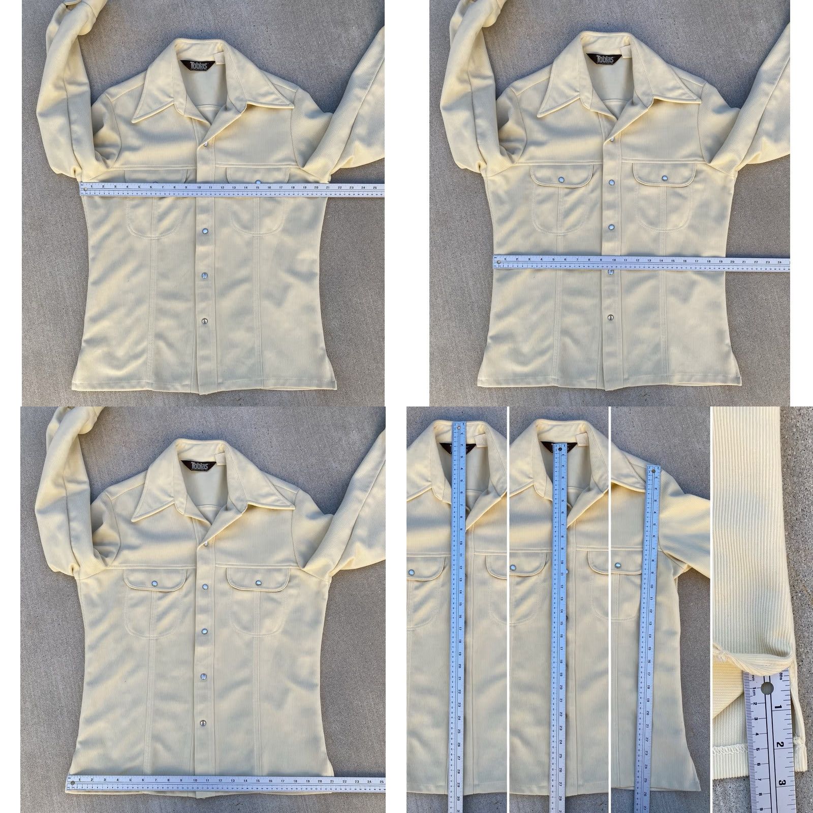 Vintage VINTAGE Tobias Western Shirt Jacket Cream Ribbed Knit Snap Front 70s M Mens Size US M / EU 48-50 / 2 - 11 Thumbnail