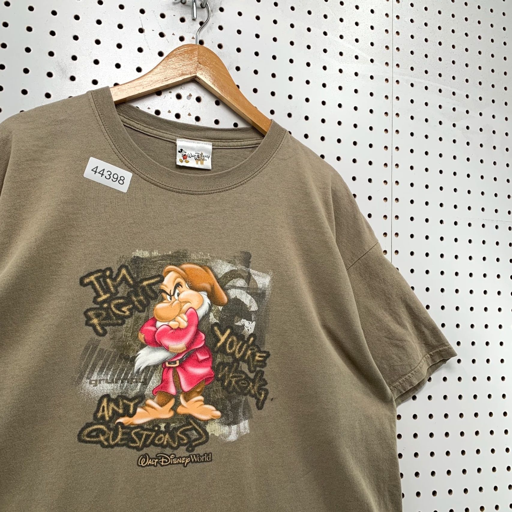 Disney VINTAGE Disney Shirt Mens L Brown Grumpy Dwarves Im Right Your Wrong Humor Adult Large Brown Cartoon Funny 90s Womens Mens Boys Girls Size US L / EU 52-54 / 3 - 3 Thumbnail
