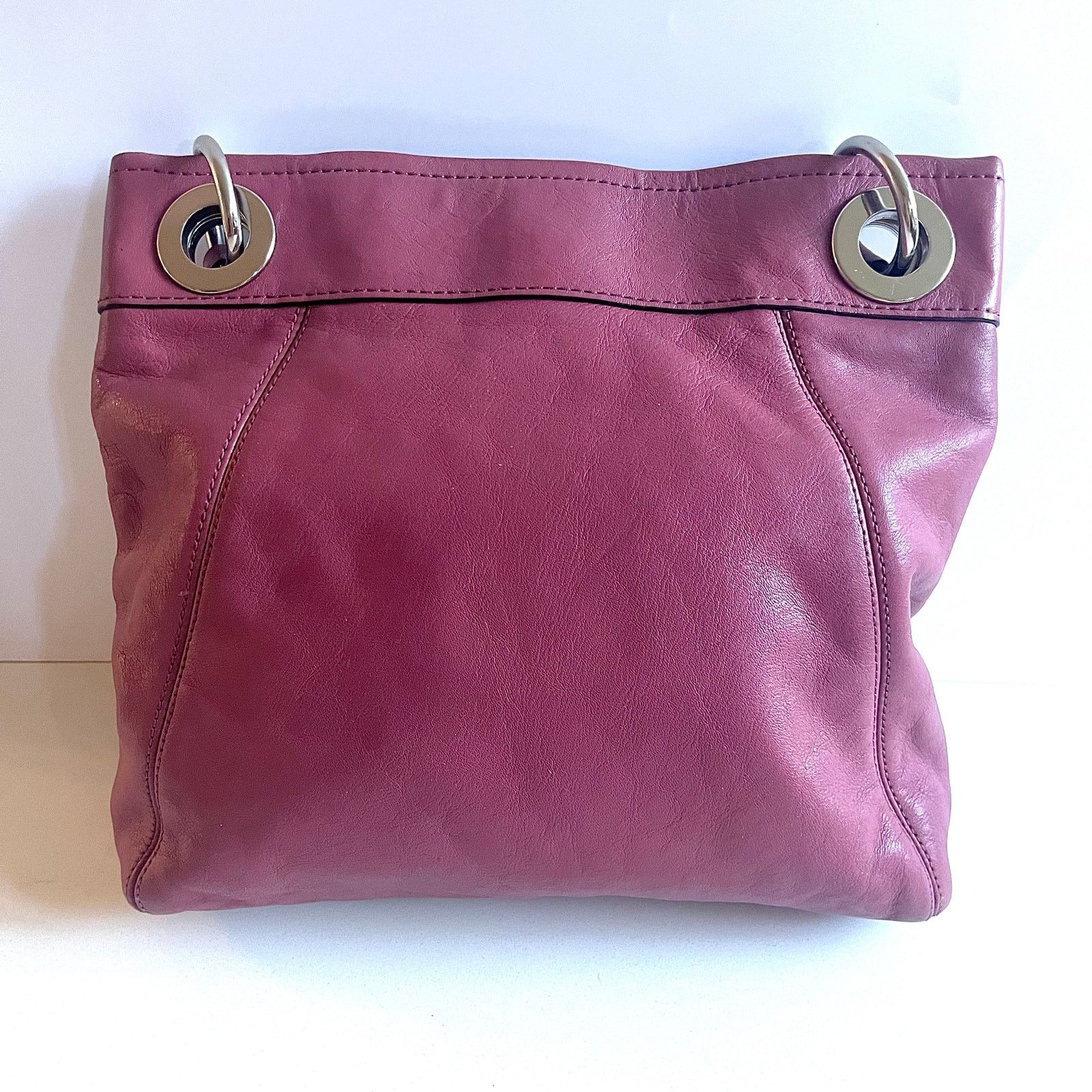 Coach COACH Ashley Leather 2 Way Bag, Mauve Size ONE SIZE - 4 Thumbnail