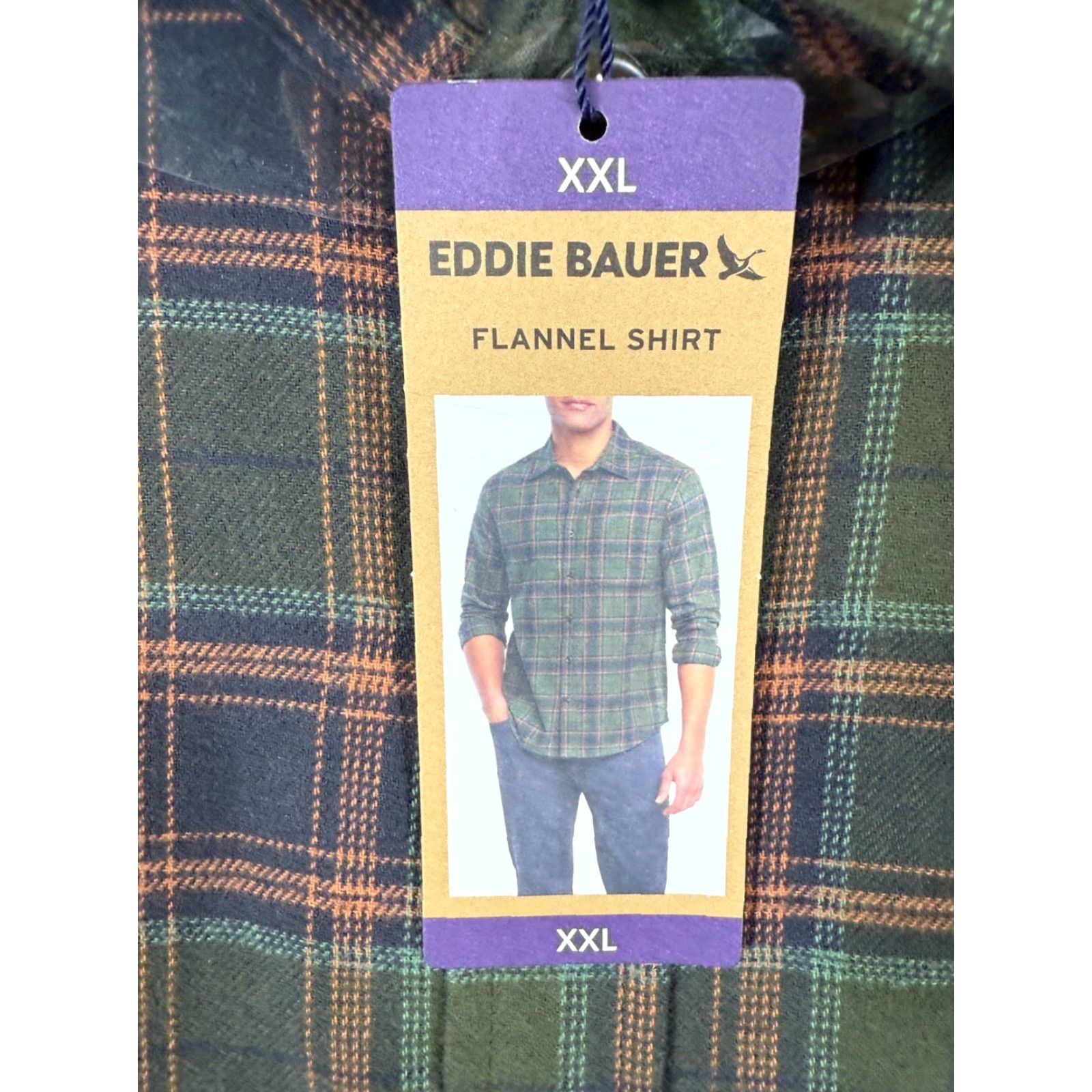 Eddie Bauer Eddie Bauer Flannel Shirt Mens 2XL Green Plaid Button-Up Long Sleeve NWT Size US XXL / EU 58 / 5 - 6 Thumbnail