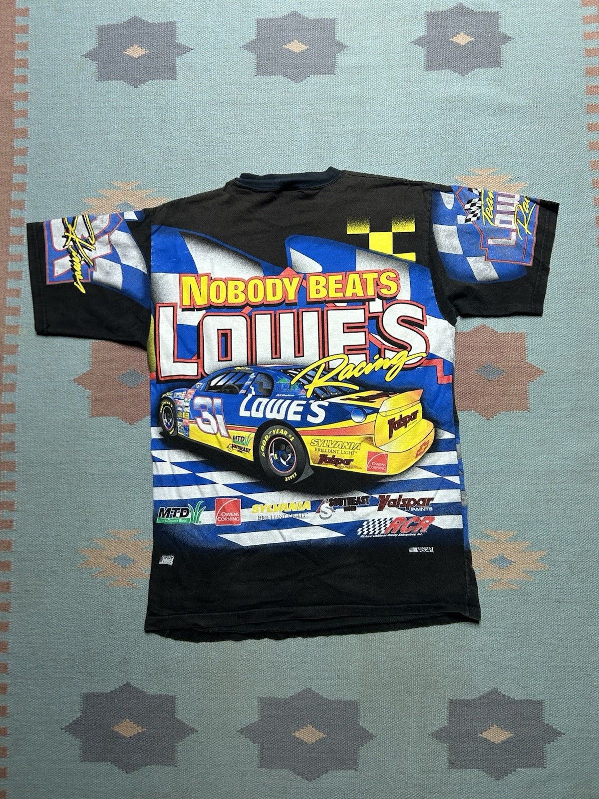 Vintage Vtg t shirt Nascar all over print Mike Skinner Lowe’s AOP M Size US M / EU 48-50 / 2 - 8 Thumbnail