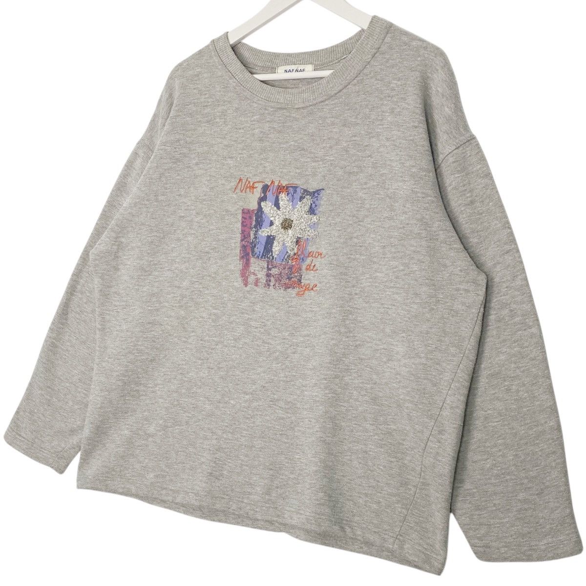 Vintage Vintage Naf Naf Paris Sweatshirt Crewneck Grey Size XL Size XL / US 12-14 / IT 48-50 - 2 Thumbnail