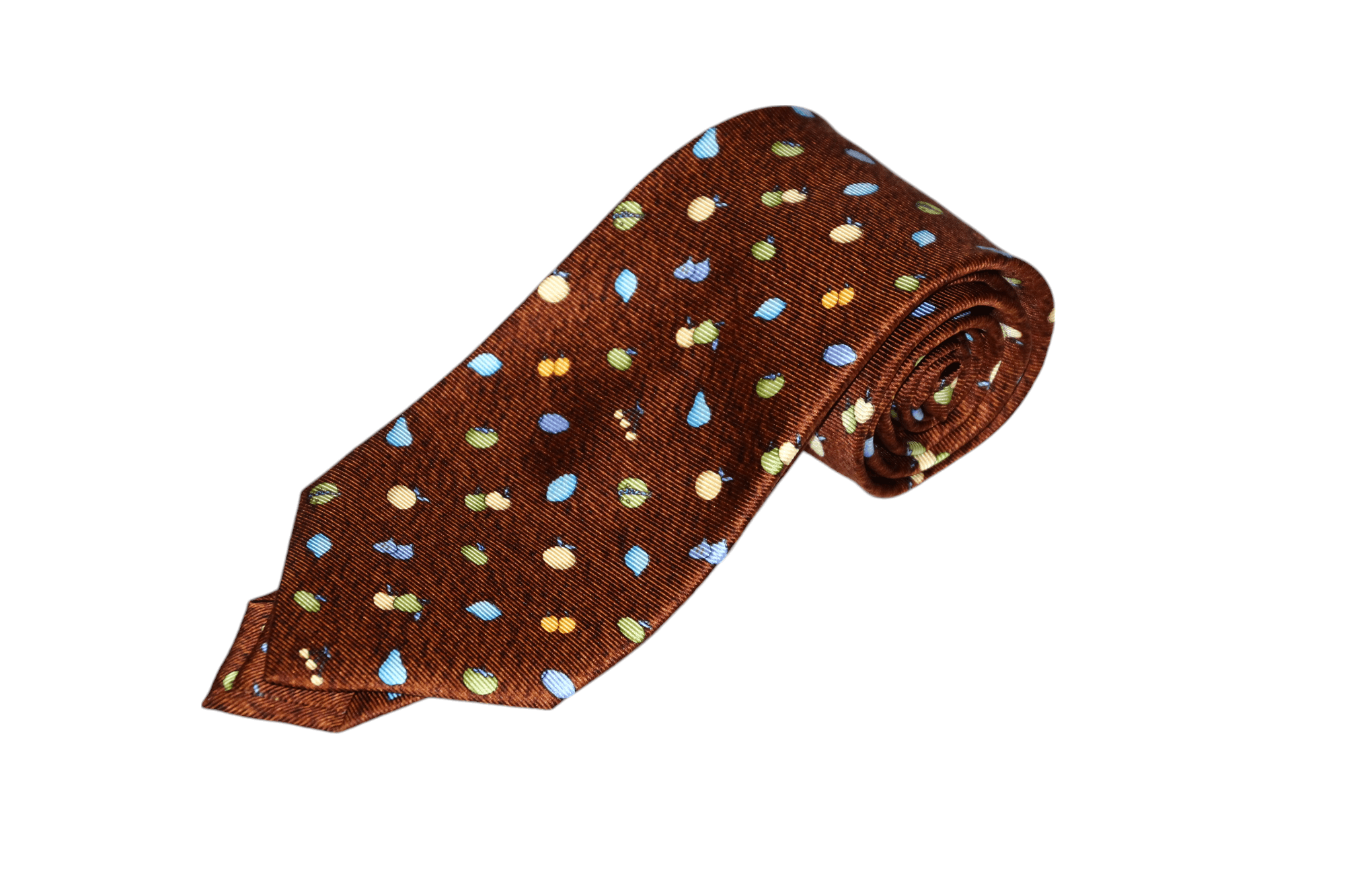 Bvlgari Bvlgari David Pizzigoni Hand Pattern Fruits Artwork Silk Tie Size ONE SIZE - 10 Thumbnail