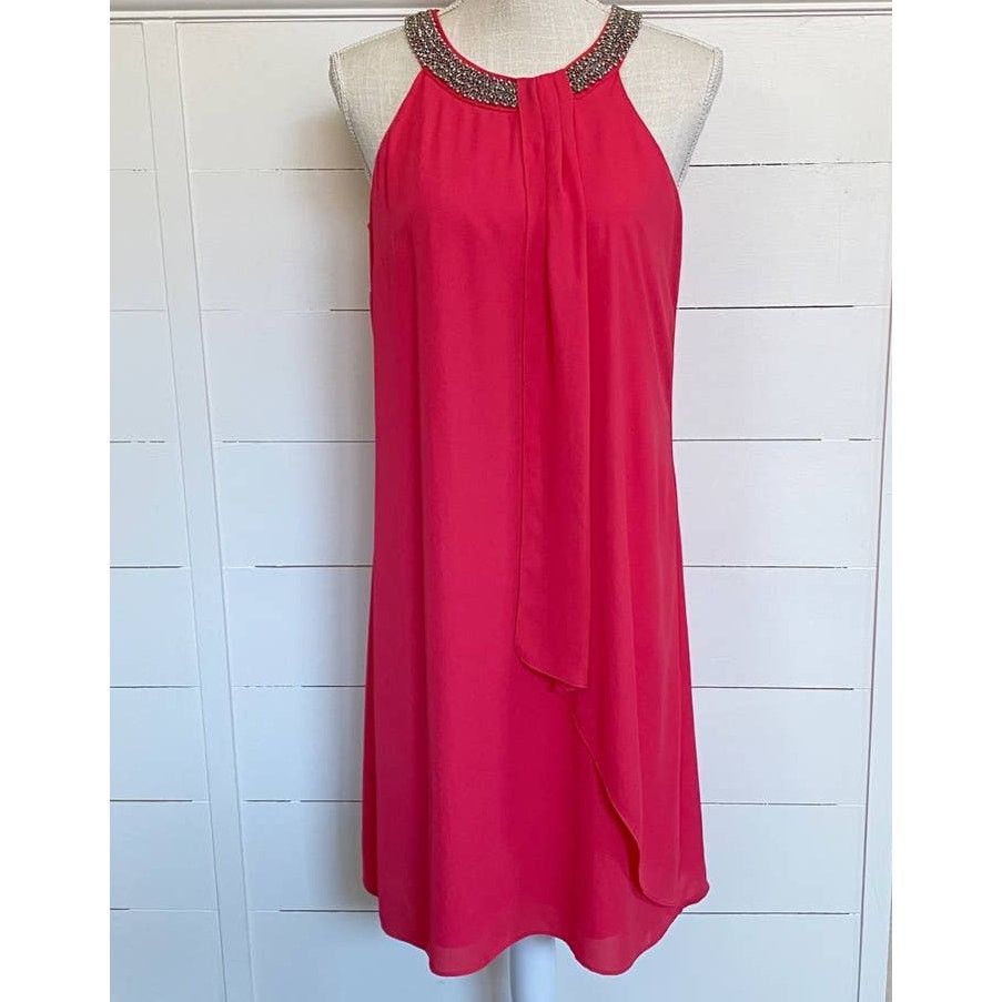 Vintage Joseph Ribkoff Jeweled Neckline Sleeveless Dress 8 Size M / US 6-8 / IT 42-44 - 1 Thumbnail