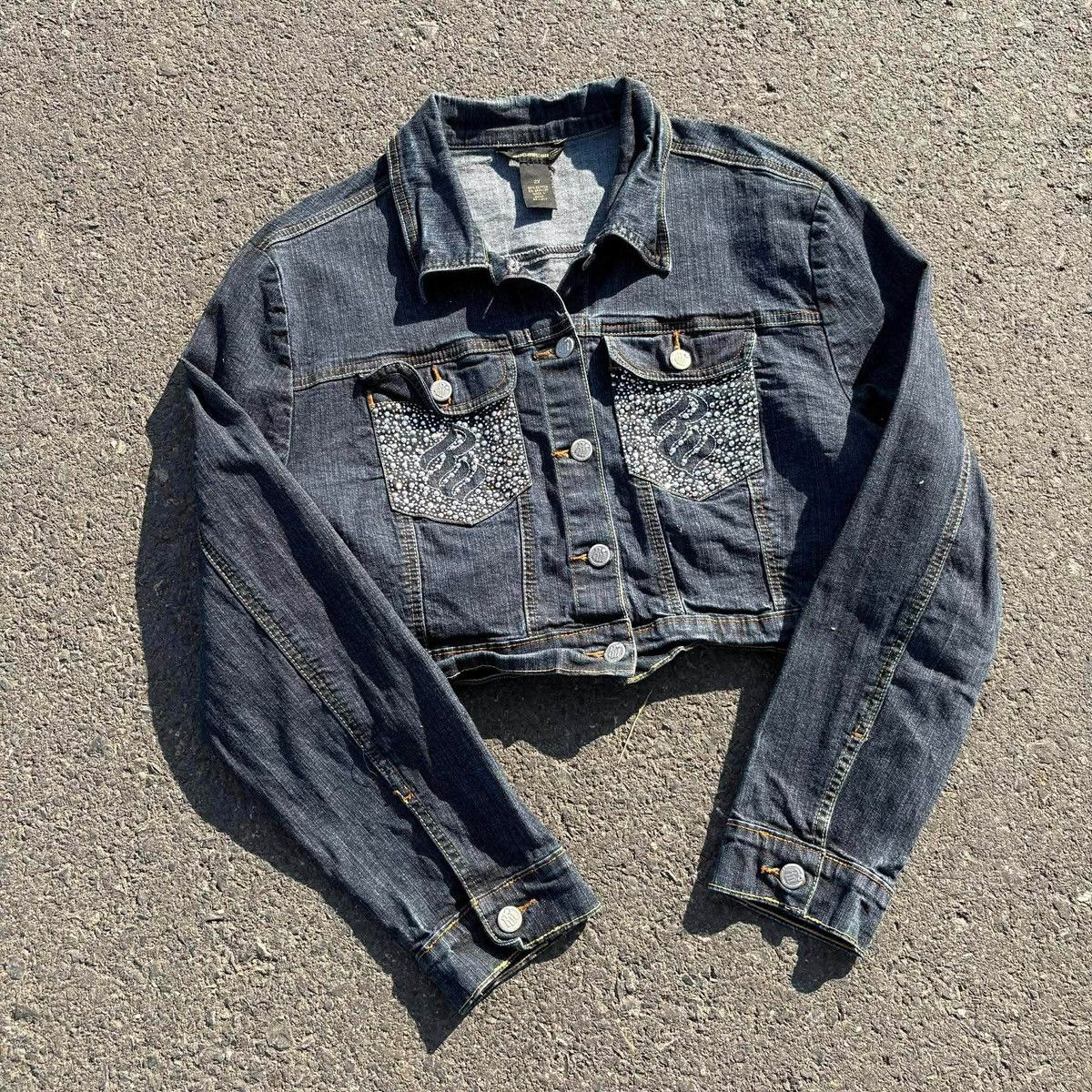 Rocawear Roca Wear Cropped Denim Jacket Size L / US 10 / IT 46 - 2 Thumbnail