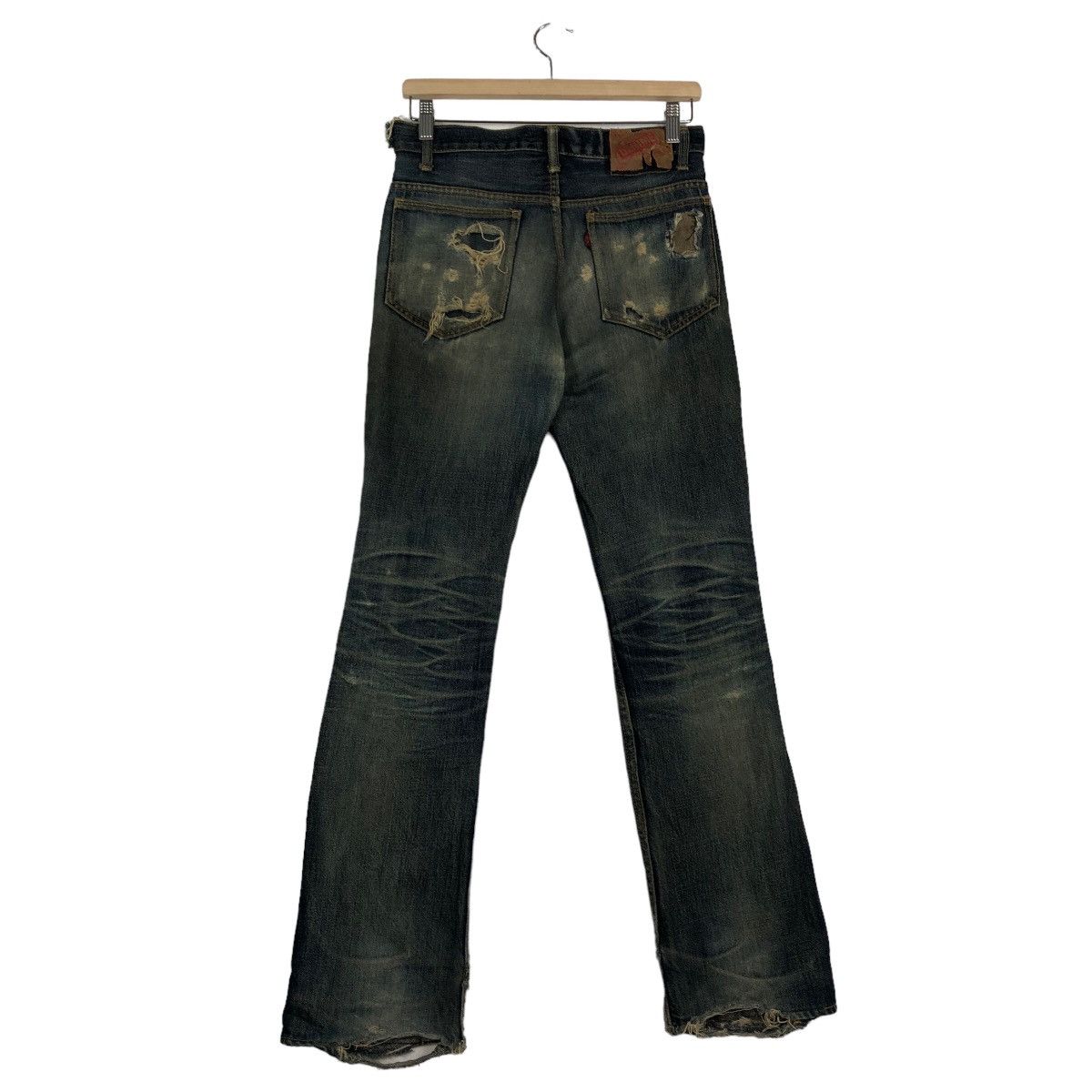Denime 🔥Rare Distressed Denim Jeans Denime Japan Punk Style Size US 28 / EU 44 - 8 Thumbnail