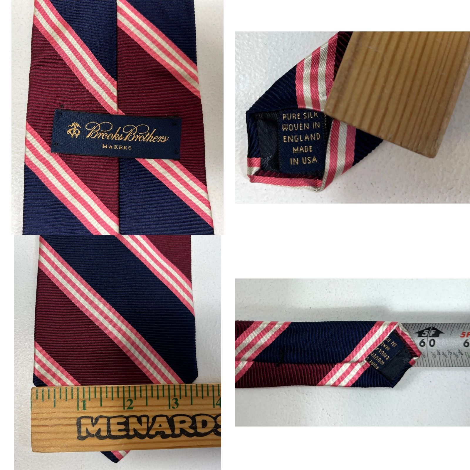 Brooks Brothers Brooks Brothers Makers Silk Tie Woven in England Made in USA Multicolor Stripes 60" 3.75" Silk Men Tie Size ONE SIZE - 8 Thumbnail