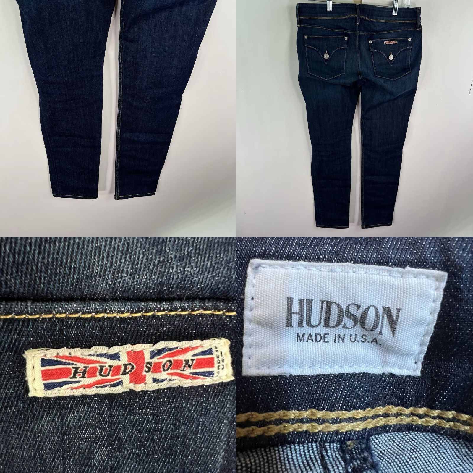 Hudson Hudson Collin Skinny Jeans Womens Plus Size 30 Blue 29 Inseam Denim 5-Pocket Dark Wash Zipper Button Logo Clothing Jeans Mens? Size 30" / US 8 / IT 44 - 8 Thumbnail