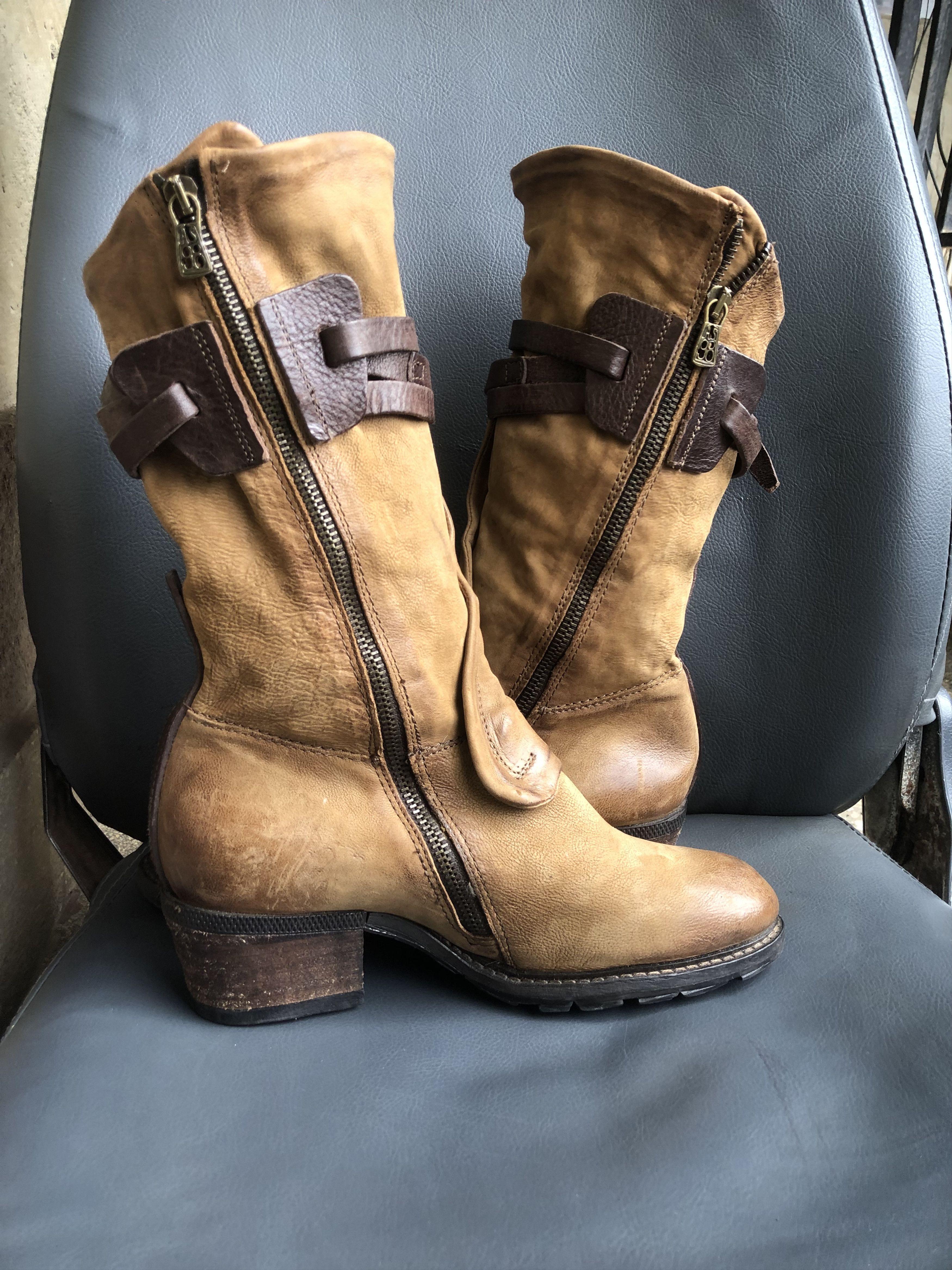 A.S.98 A.S 98 Brown Calfskin Leather Women’s Boot Size 38 Size US 8 / IT 38 - 5 Thumbnail