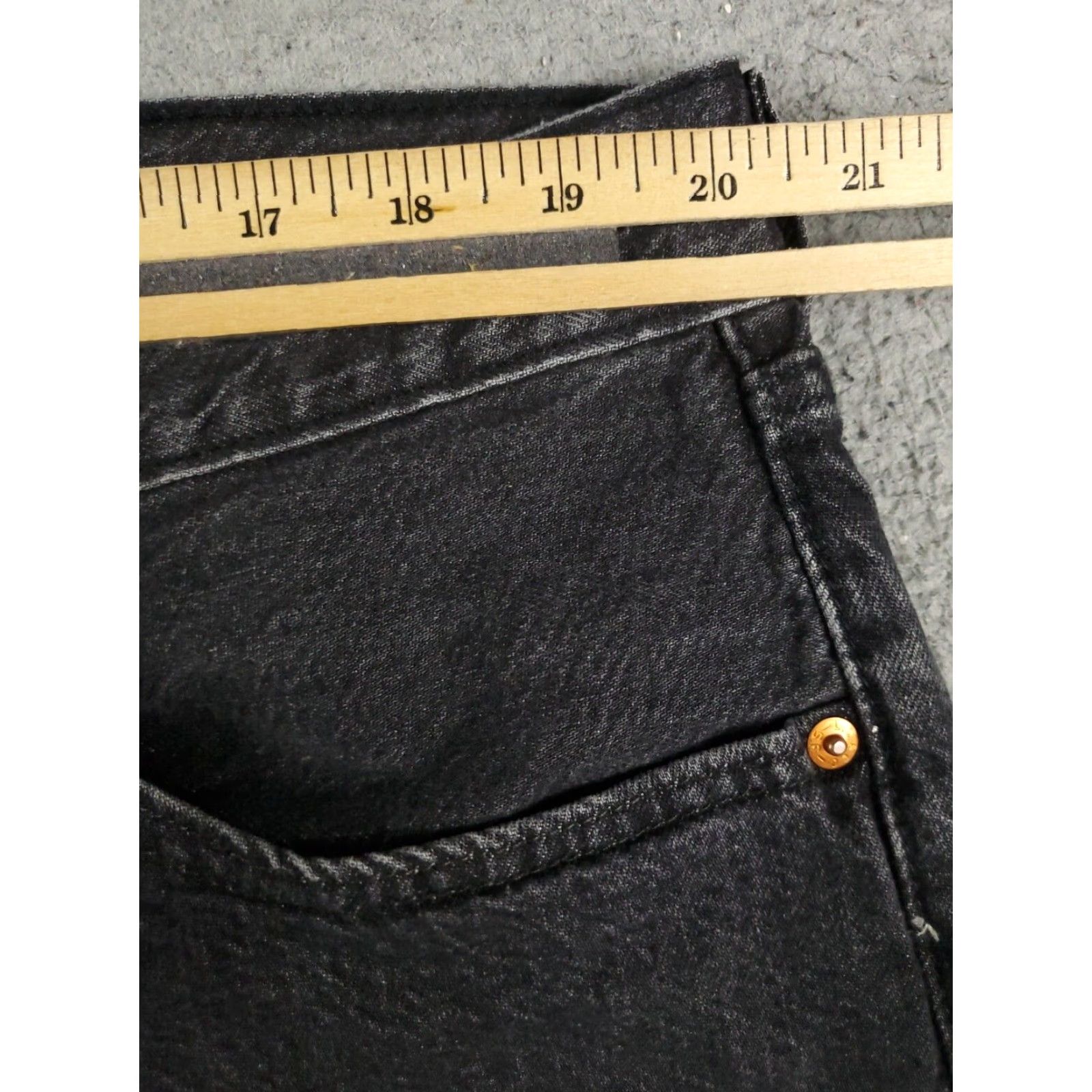 Levi's Mens Levis Jeans 501 Straight Leg Black Gray 40x30 Extra Large XL Button Fly Size US 40 / EU 56 - 4 Thumbnail