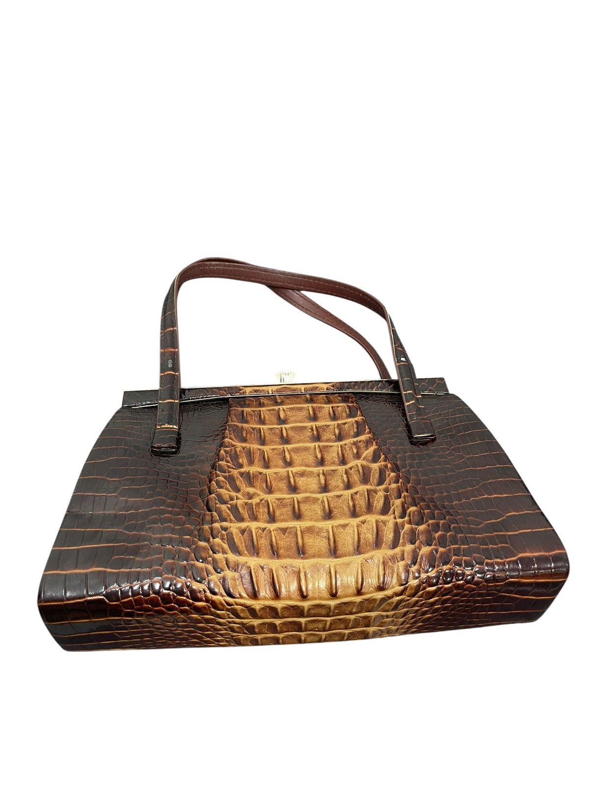 Genuine Leather Crocodile Skin Leather Vtg 60s Kawano Japan Hand Bag 8🟩 Size ONE SIZE - 14 Thumbnail