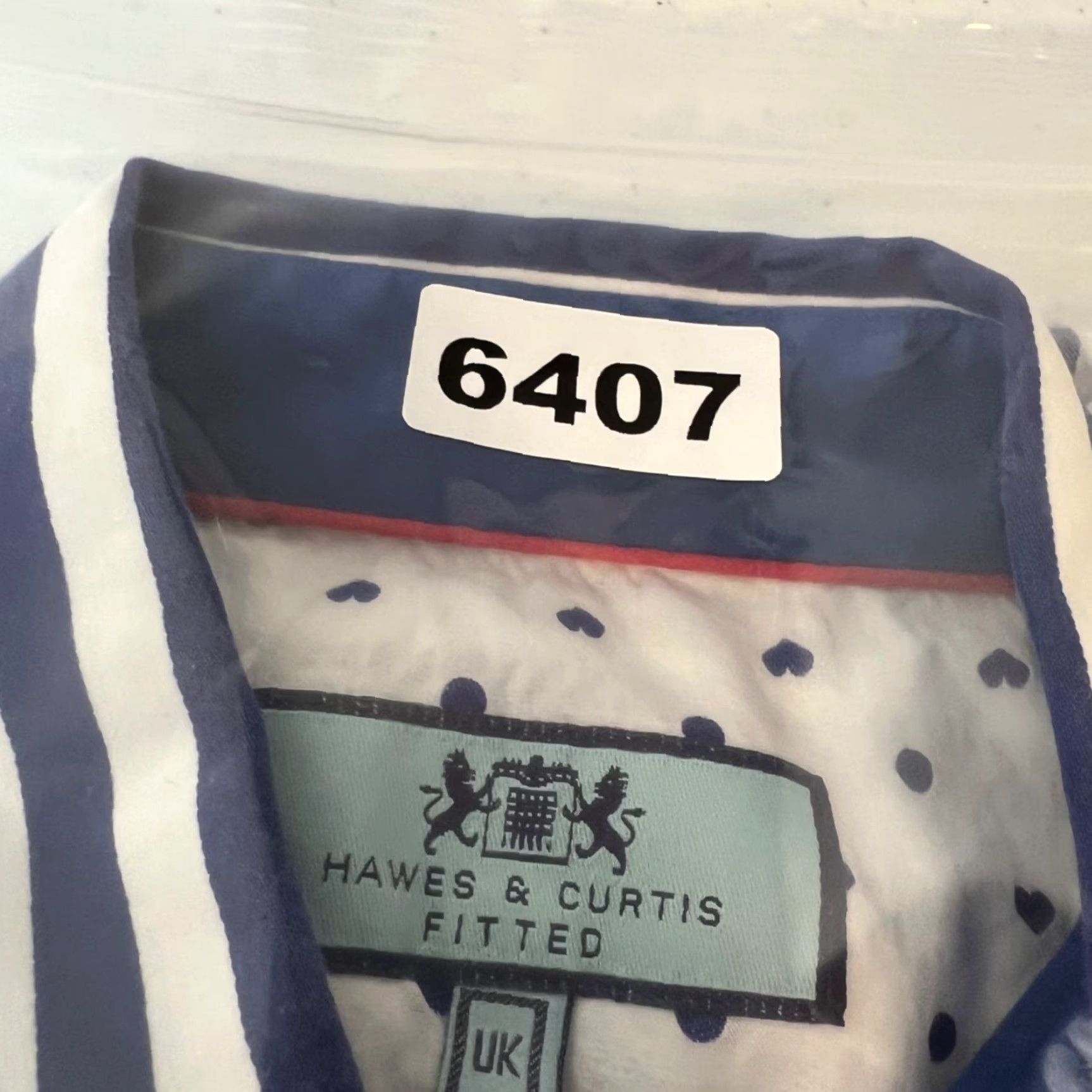 Vintage Hawes & Curtis Shirt Blue White Striped Button-Up Long Sleeve Women's 12 UK Cotton Casual Vintage: No Size XL / US 12-14 / IT 48-50 - 7 Thumbnail