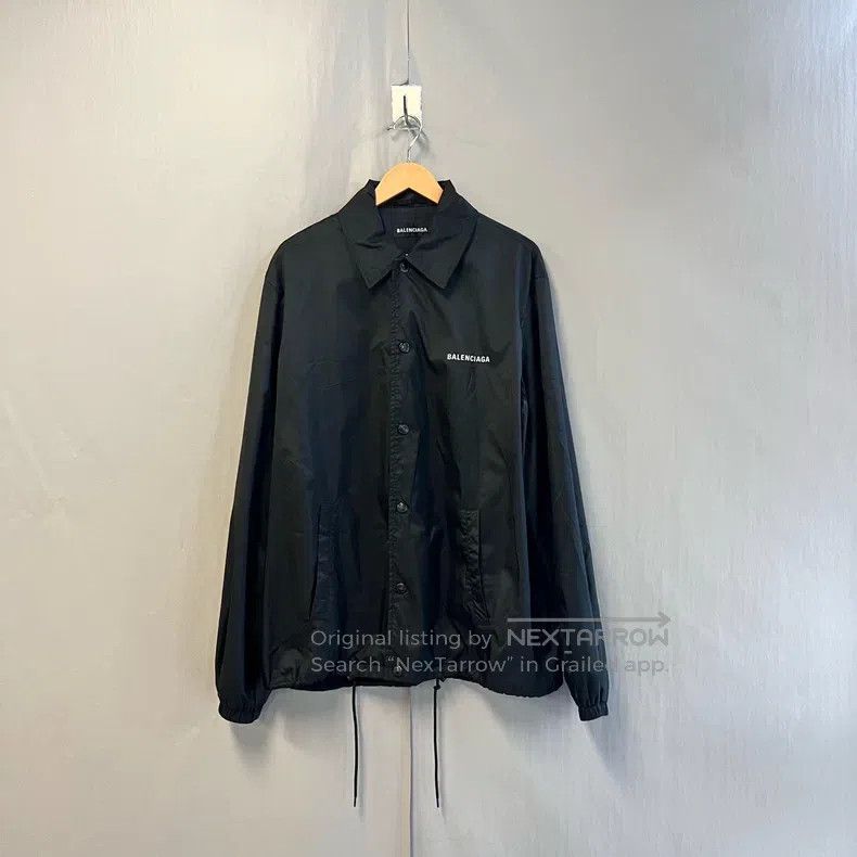 Balenciaga Balenciaga News logo printed nylon coach jacket coat Size US S / EU 44-46 / 1 - 2 Thumbnail