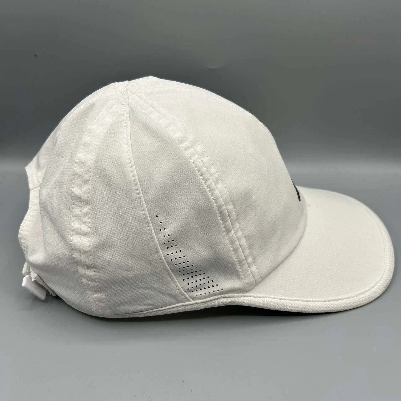 Adidas Adidas 3 Stripes Aeroready Hat Men White Gray Strap Back Cap Size ONE SIZE - 4 Thumbnail