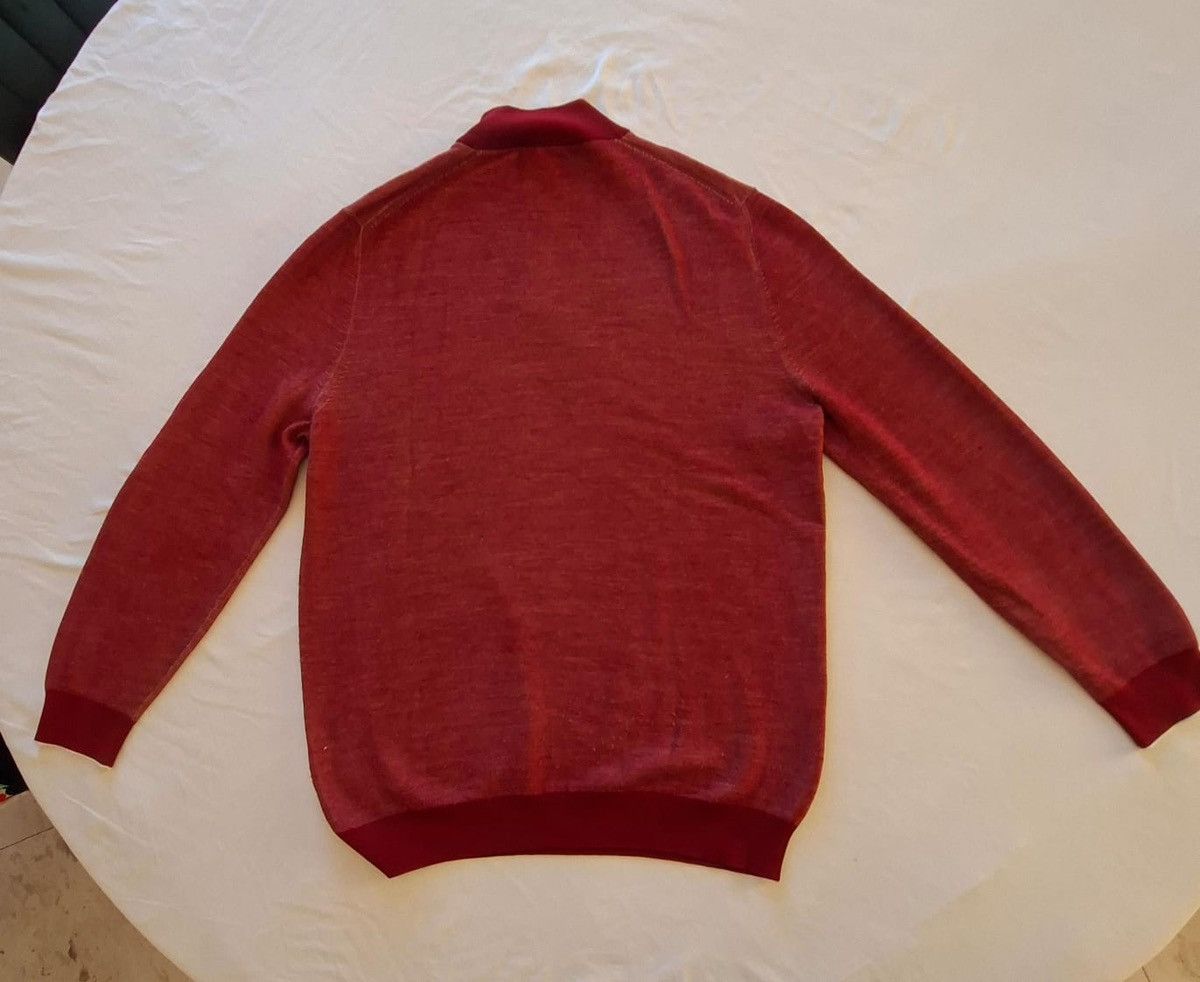 Loro Piana Loro Piana Red Virgin Wool Quarterzip Size US L / EU 52-54 / 3 - 1 Thumbnail