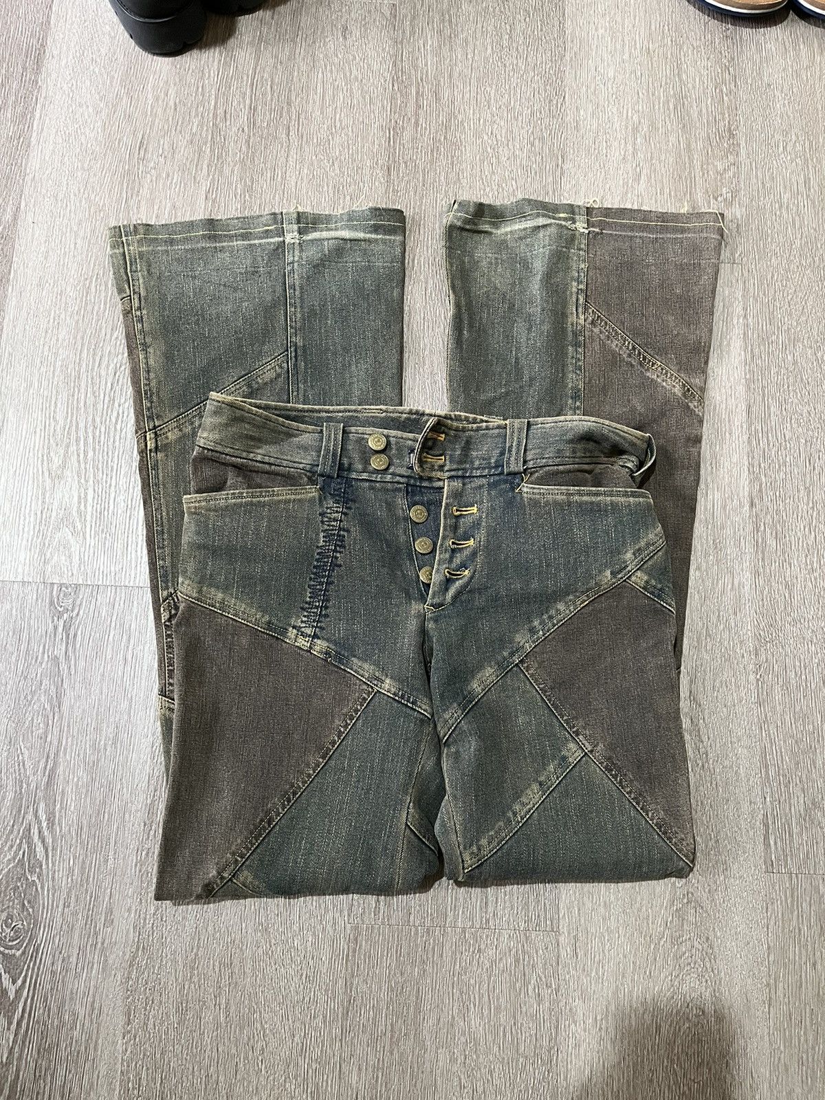 Tornado Mart Tornado Mart switching panel grunge flare pants Size US 30 / EU 46 - 3 Thumbnail
