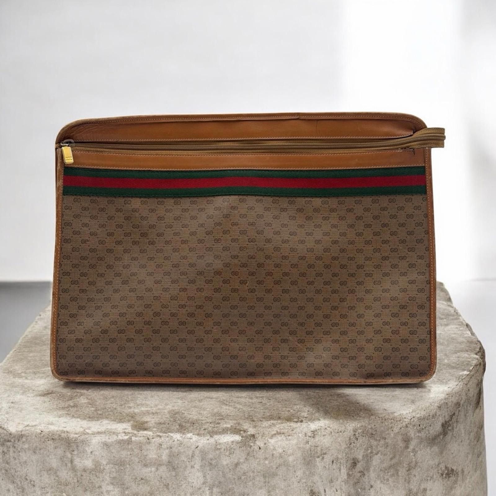 Gucci GUCCI VINTAGE GG CANVAS WEB PORTFOLIO CLUTCH Size ONE SIZE - 9 Thumbnail