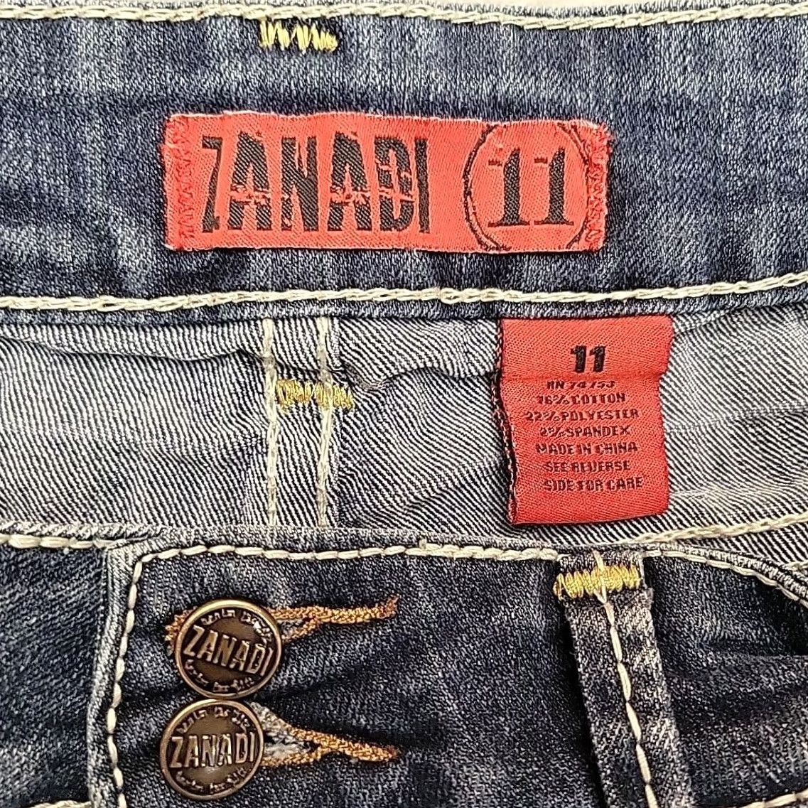 Denime Zanadi Shorts Womens 11 Booty Festival Jorts Faded Blue Denim Booty Micro Mini Size 32" / US 10 / IT 46 - 2 Thumbnail