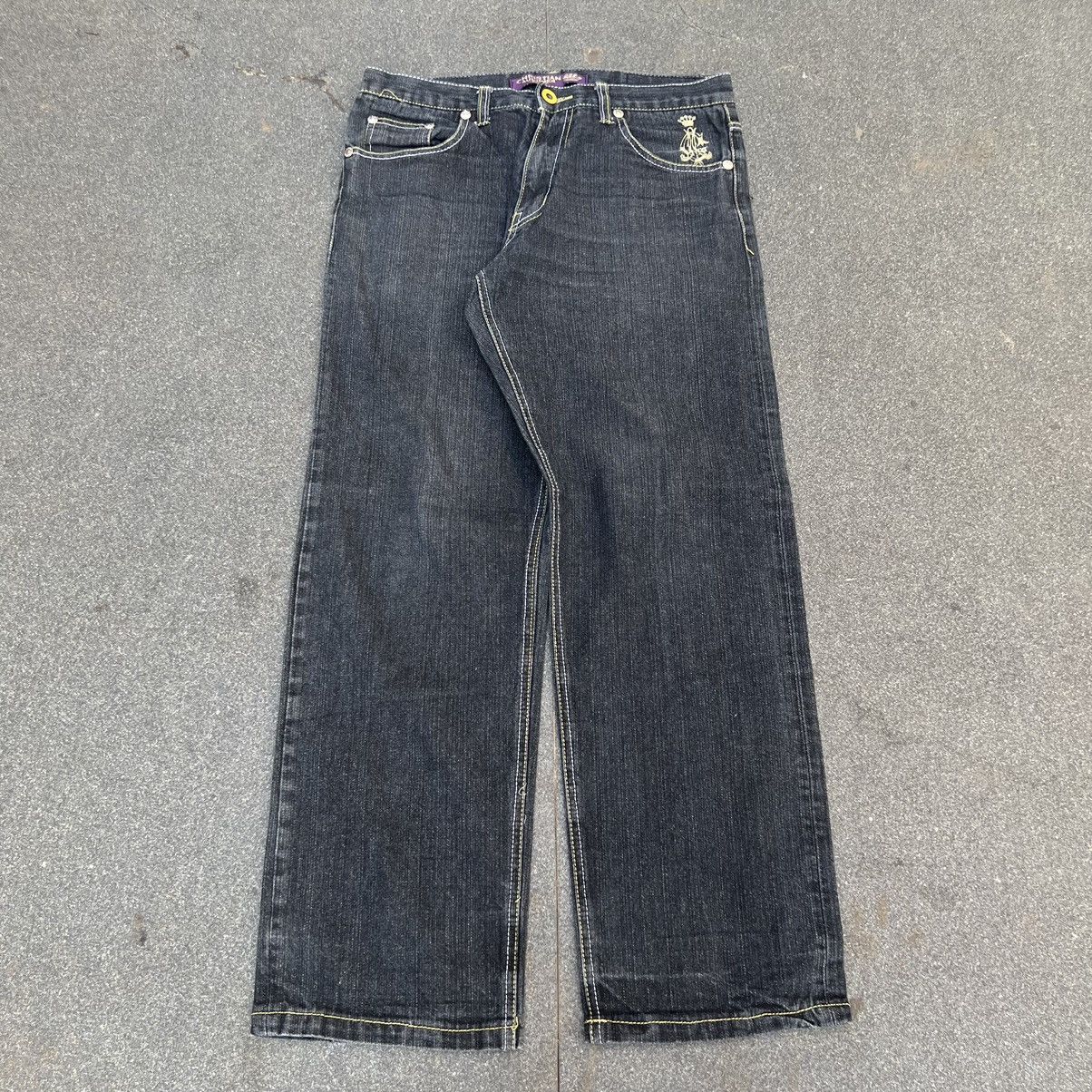 Christian Audigier × Ed Hardy × JNCO 💥Rare💥Vintage Christian Audigier Baggy Jeans Size US 34 / EU 50 - 6 Thumbnail