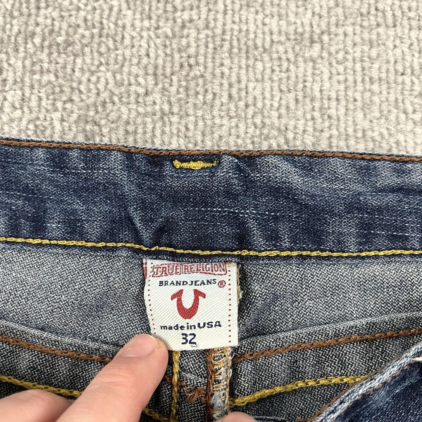 True Religion VINTAGE True Religion Jeans Womens 32 x 31 Flared Leg Denim Hip Hop Retro Blue Size 24" / US 00 / IT 34 - 4 Thumbnail