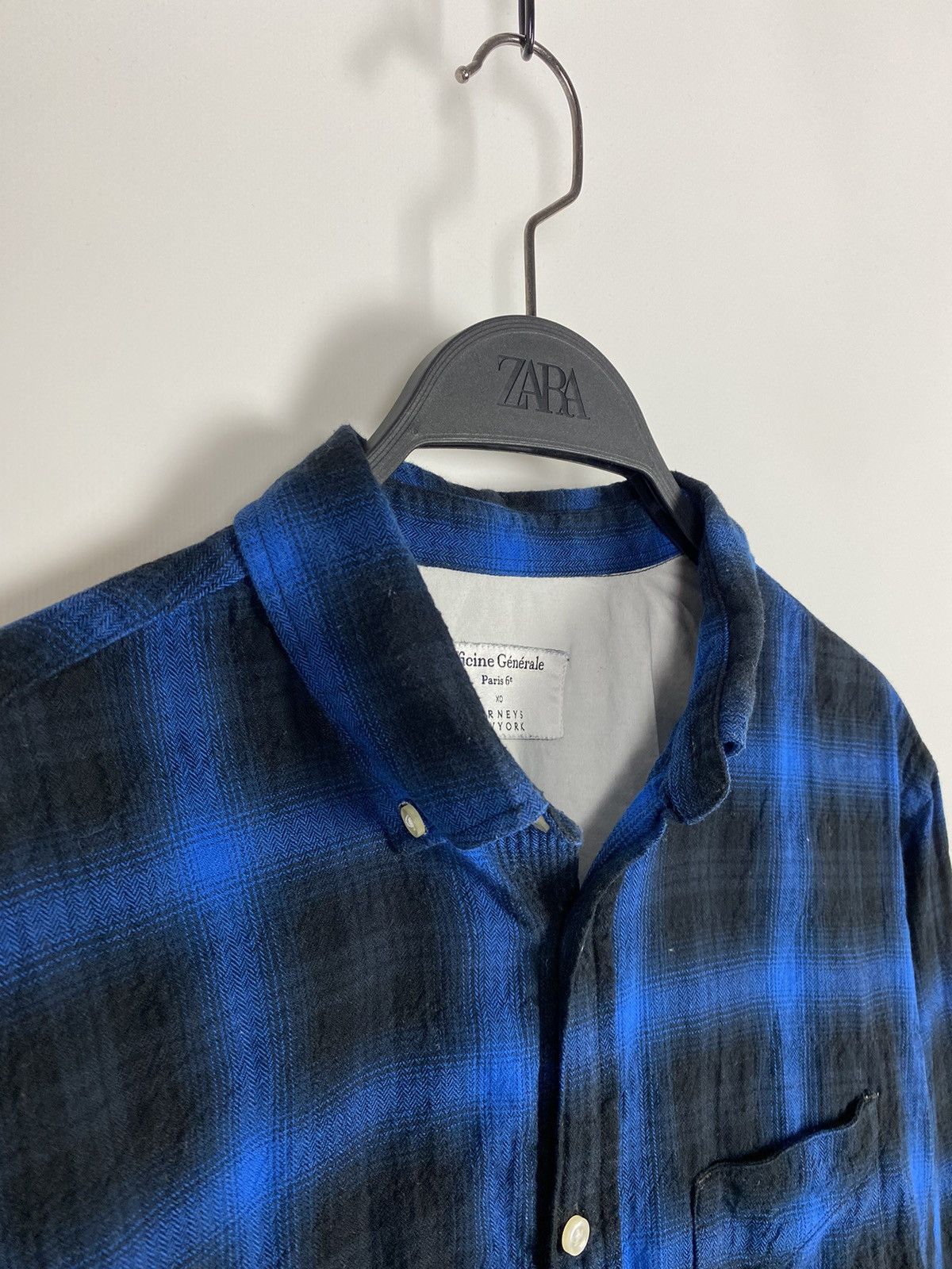 Officine Generale Officine Generale x Barneys New York Wrinkled Flannel Shirt Size US M / EU 48-50 / 2 - 3 Thumbnail