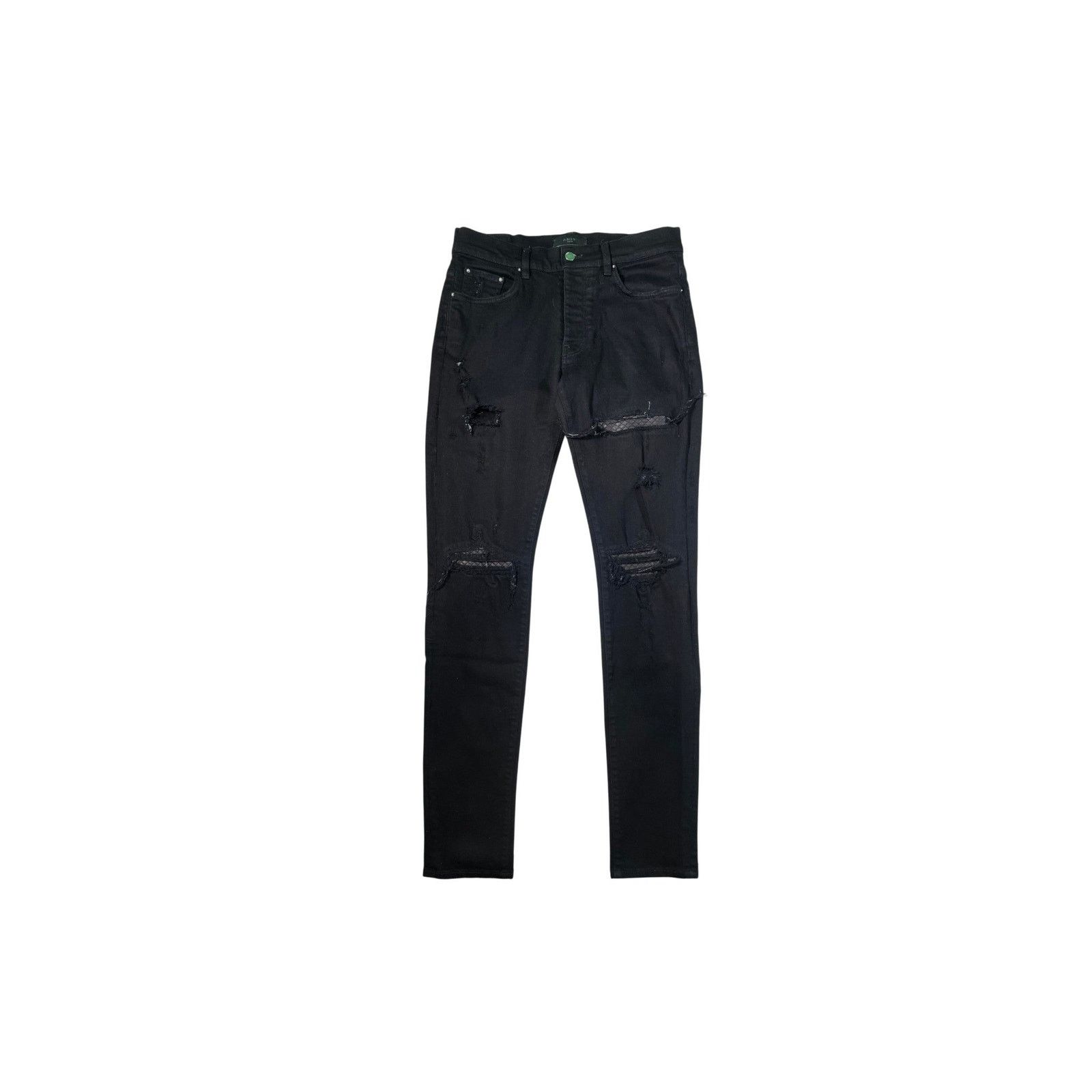 Amiri Amiri "MX1 Quilt Patch" Black Jeans Size US 33 - 1 Thumbnail