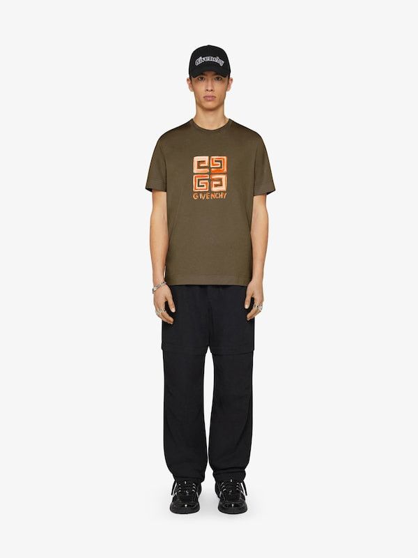 Givenchy Khaki 4G Sketch Logo T-Shirt Size US S / EU 44-46 / 1 - 2 Thumbnail