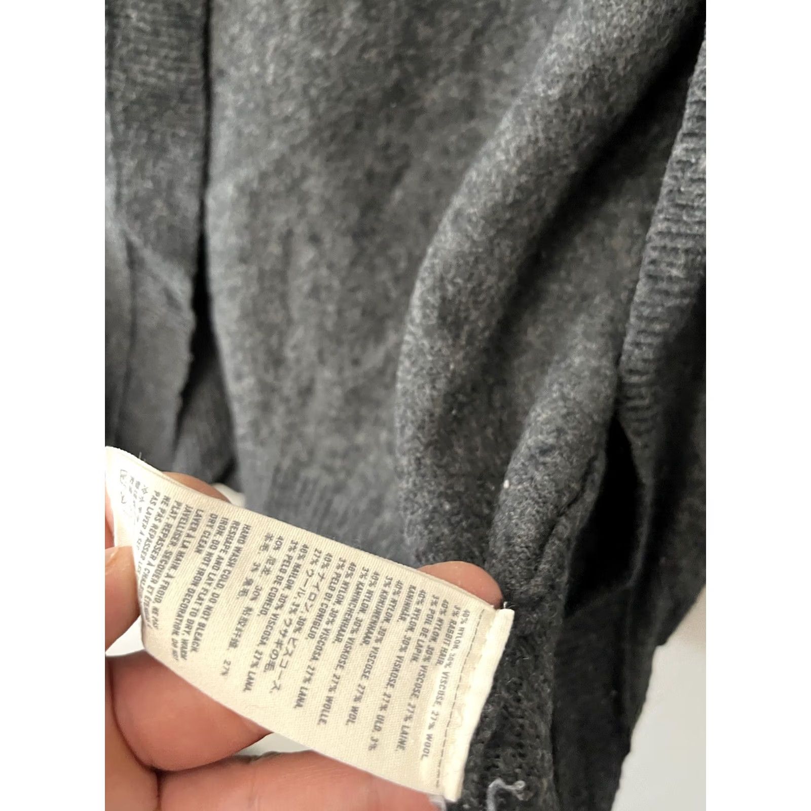 Abercrombie & Fitch Abercrombie & Fitch Cardigan Sweater Gray Wool Blend Medium Women Size M / US 6-8 / IT 42-44 - 4 Thumbnail