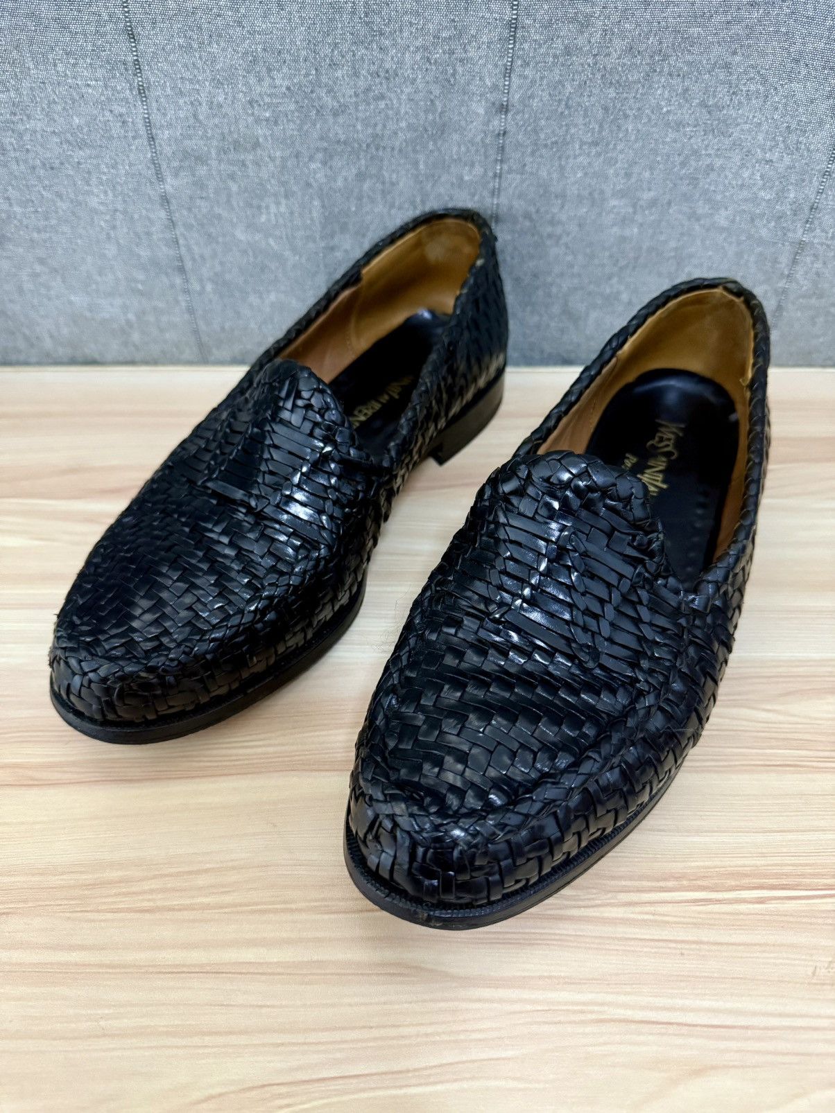 Yves Saint Laurent Yves saint laurent Black Woven Leathers loafers Size US 7 / EU 40 - 2 Thumbnail