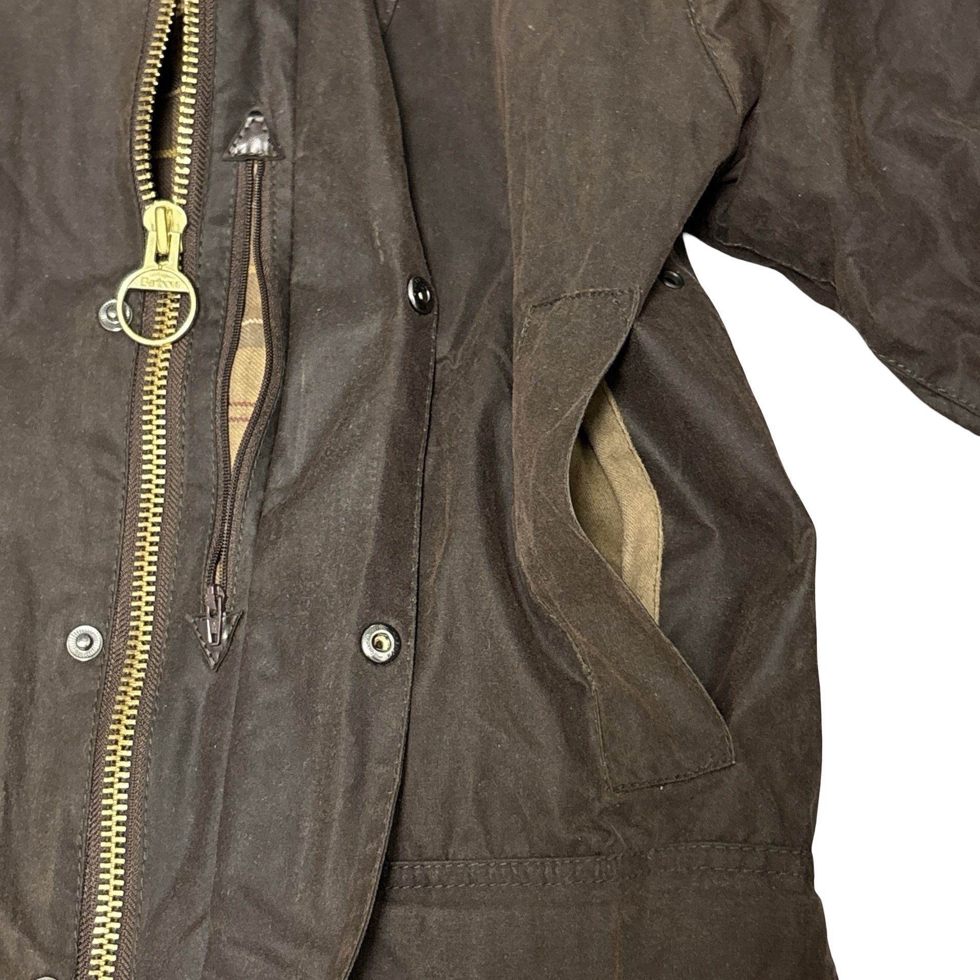 Barbour Barbour Beaufort Wax Jacket Made In England Tartan Lined Size US S / EU 44-46 / 1 - 14 Thumbnail