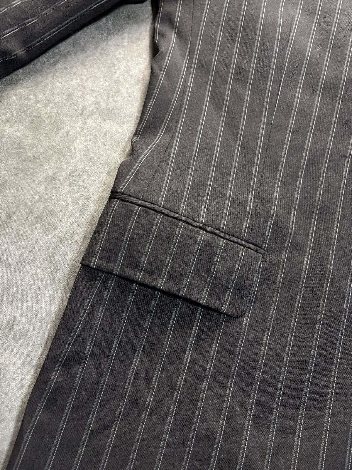Dolce & Gabbana Dolce & Gabbana Suit Jacket Striped Wool Blazer Size 38R - 7 Thumbnail
