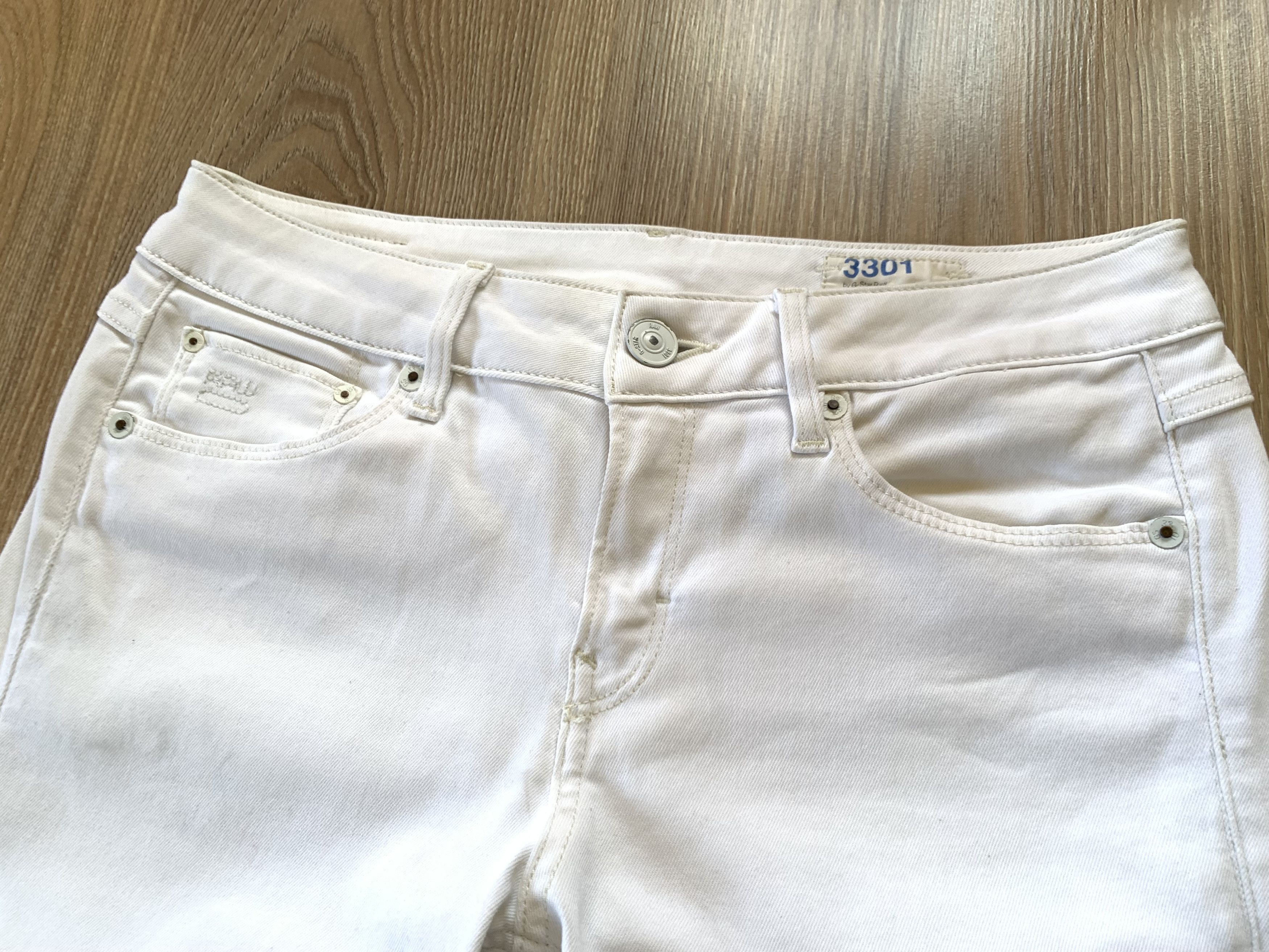 G-Star × Vintage G Star 3301 Vintage White Jeans Size 29" - 4 Thumbnail