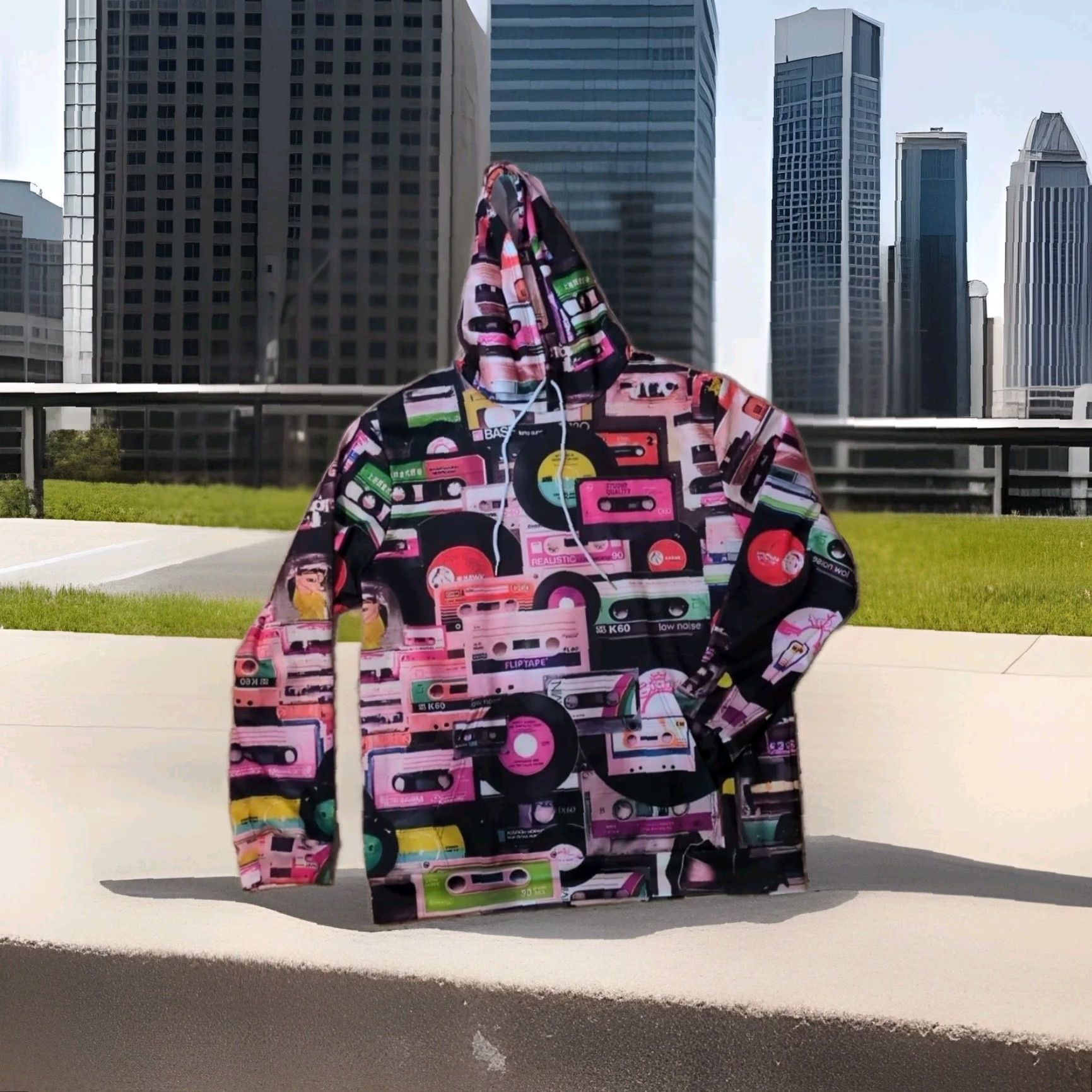 Vintage VINTAGE Cassette Tape Record Retrowave Hoodie Pullover 80s Retro Coat Jacket XL Size US XL / EU 56 / 4 - 4 Thumbnail
