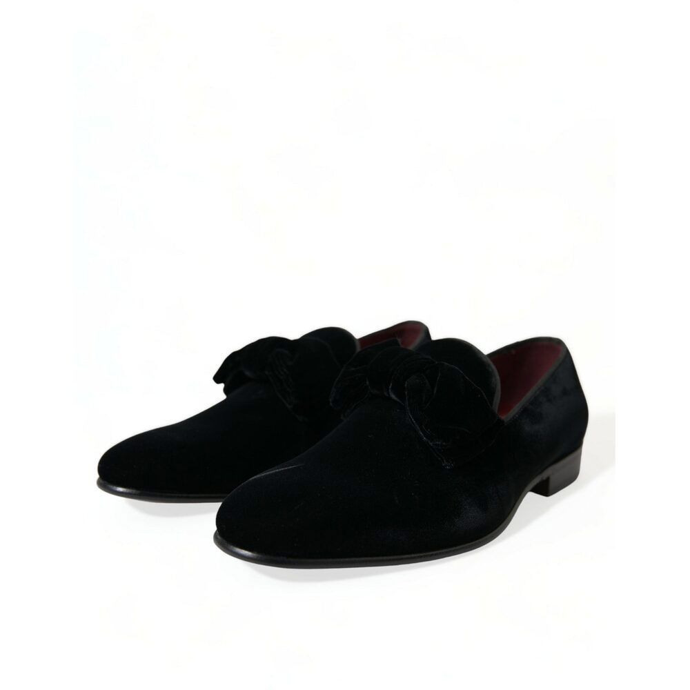 Dolce & Gabbana Dolce & Gabbana Elegant Black Velvet Loafers - Men's Luxury Size US 7 / EU 40 - 3 Thumbnail