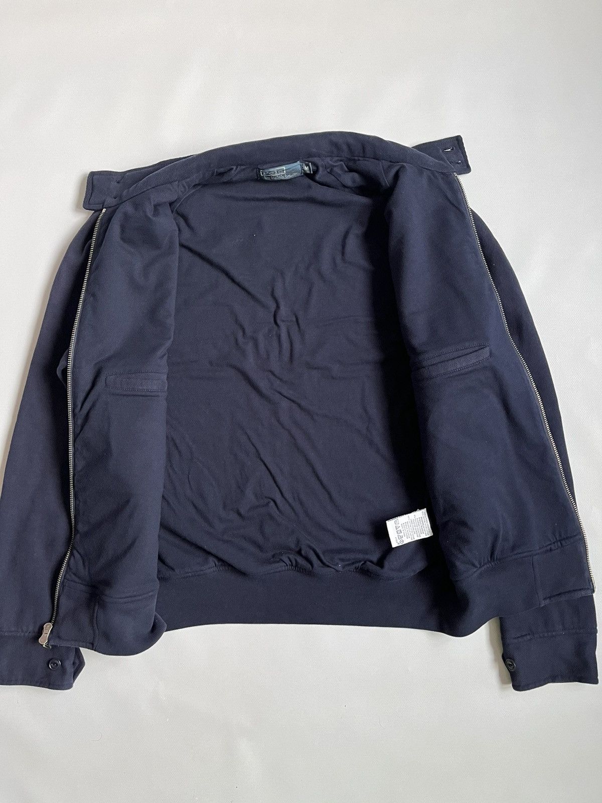 Polo Ralph Lauren Vintage 90s Polo Ralph Lauren Blue Cotton Bomber Sweatshirt Size US M / EU 48-50 / 2 - 6 Thumbnail