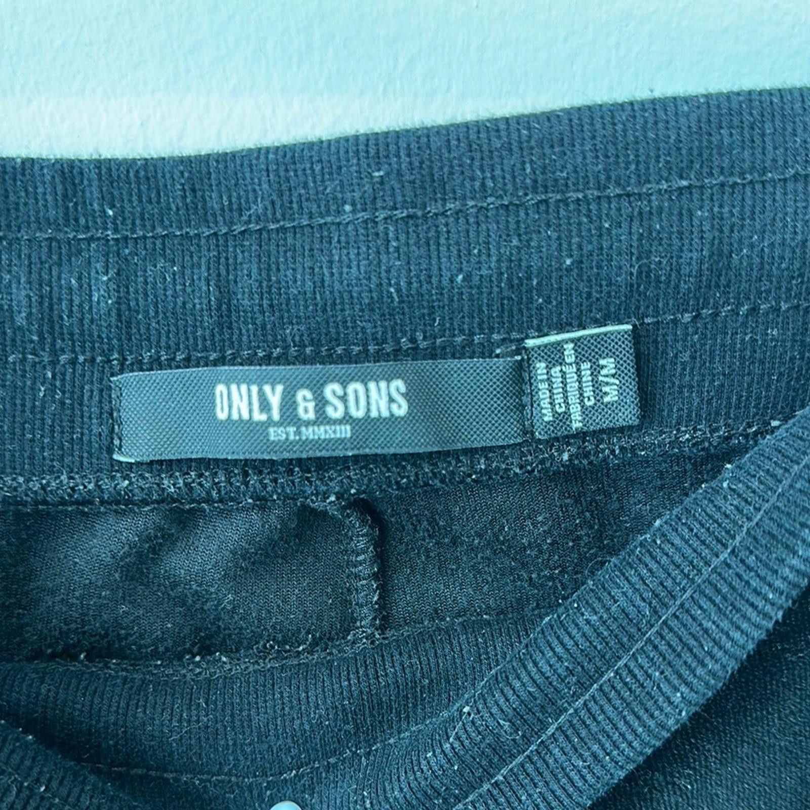 ONLY & SONS ONLY & SONS Black Jogger Sweatpants with Tapered Leg Size US 32 / EU 48 - 2 Thumbnail