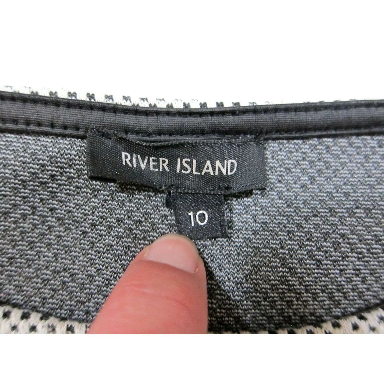 River Island River Island White Black Embroidered Short Sleeve Fitted Bodycon Dress Women 6 UK 10 US 6 Size 28" / US 6 / IT 42 - 5 Thumbnail