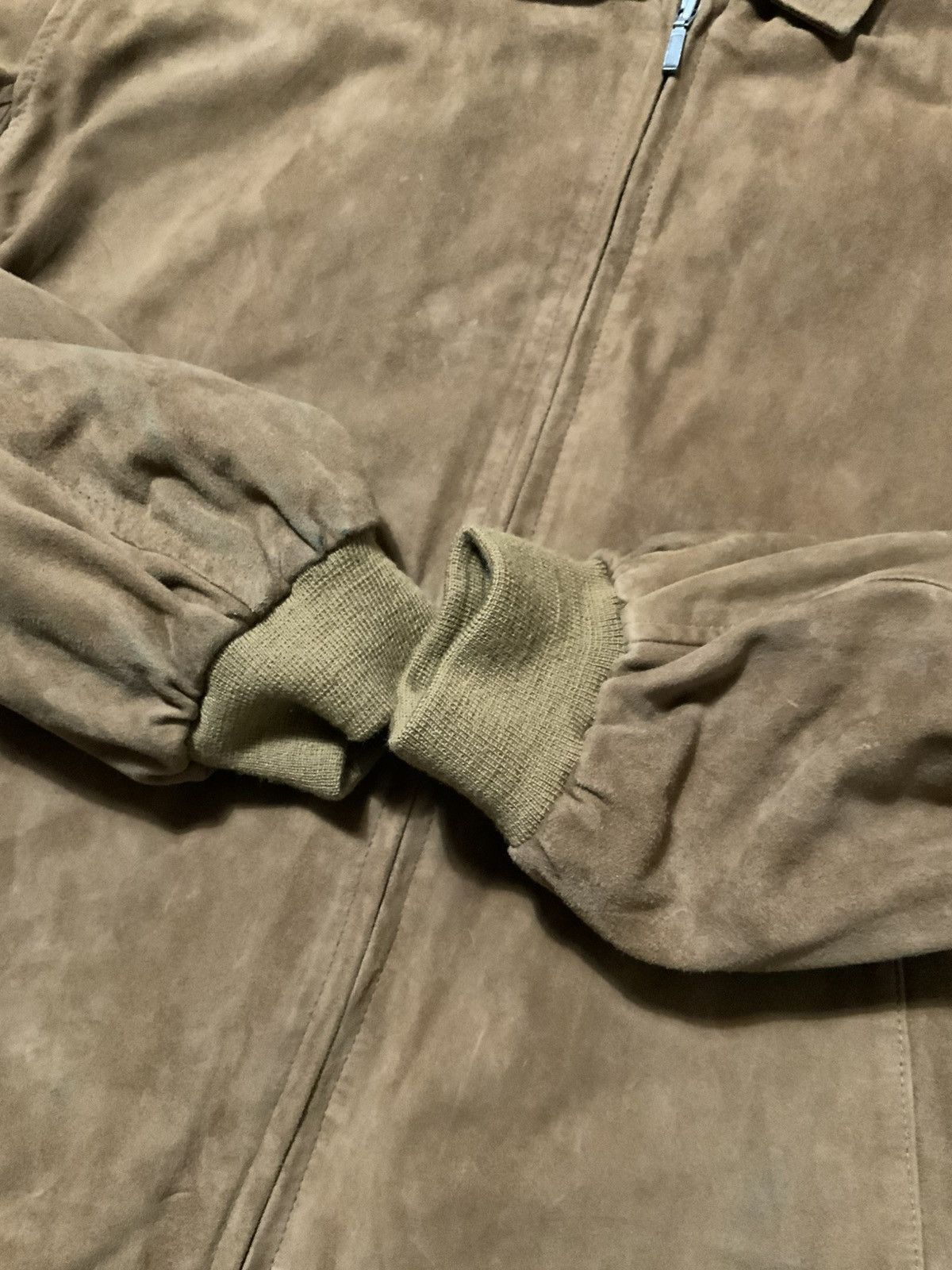 Golden Bear × Vintage Vintage Golden Bear Suede Leather Cognac Zip Bomber Jacket Size US XL / EU 56 / 4 - 7 Thumbnail