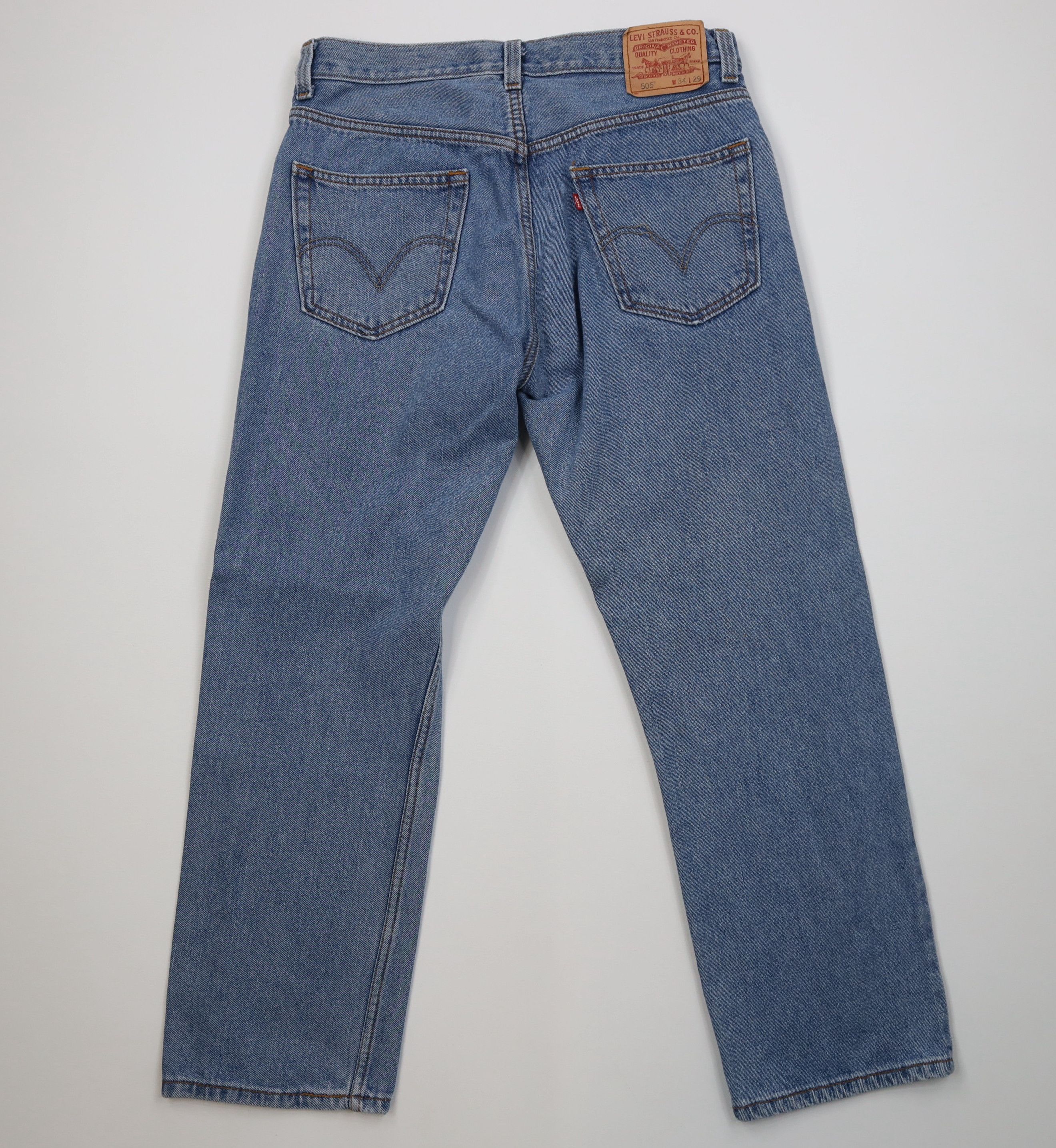 Levi's Vintage Y2K Levis 505 Regular Straight Leg Denim Jeans Blue Size US 34 / EU 50 - 9 Thumbnail