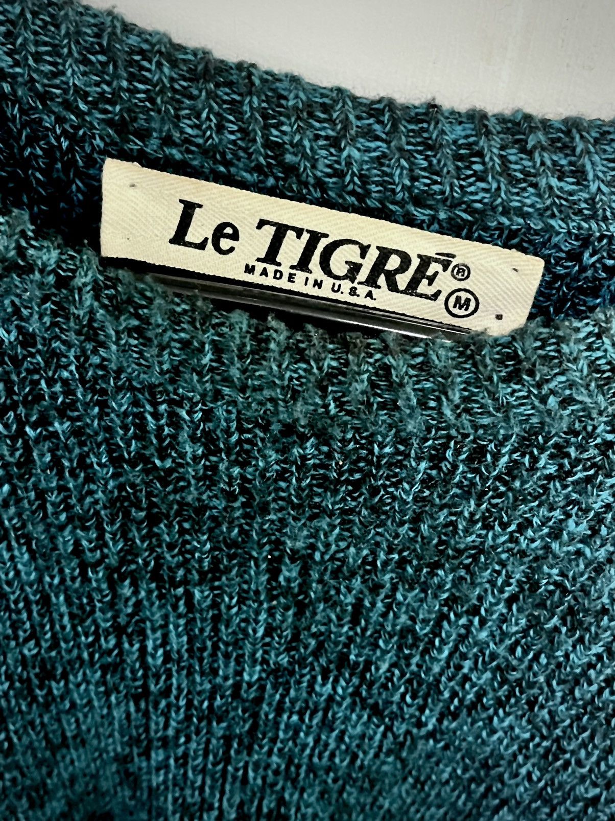 Le TIGRE × Vintage Vintage Men’s Le Tigre Crew Neck Knit Sweater Size US M / EU 48-50 / 2 - 3 Thumbnail