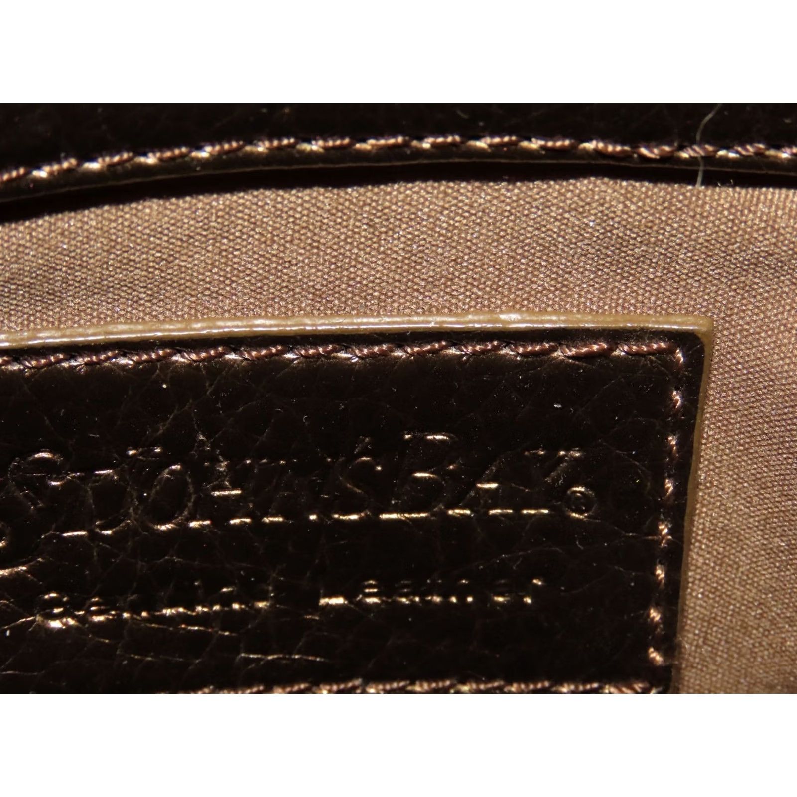 Vintage St. John's Bay Pebbled Genuine Leather Bronze Shoulder Bag Purse Size ONE SIZE - 6 Thumbnail