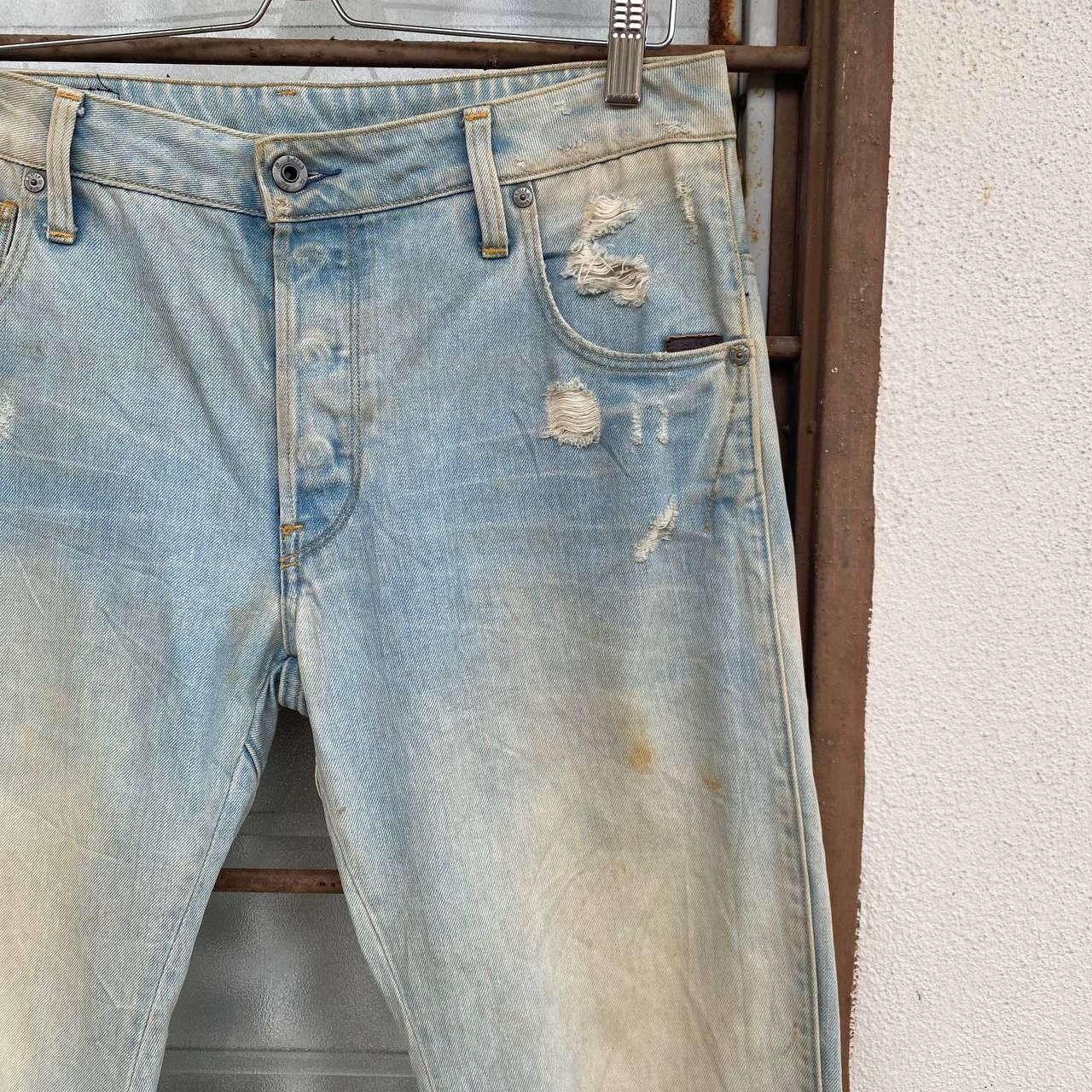 G-Star VTGE GSTAR DISTRESSED JEAN RUSTY WASH ASSYMETRIC LEG SLIMFIT Size US 30 / EU 46 - 7 Thumbnail