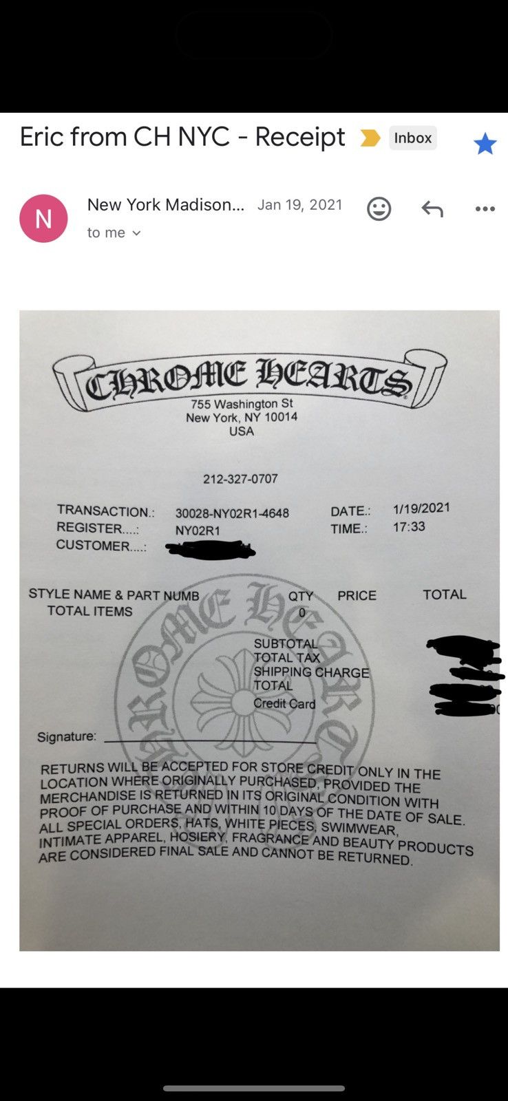 Chrome Hearts Custom Cross patch denim 1/1 special order Size US 29 - 25 Thumbnail