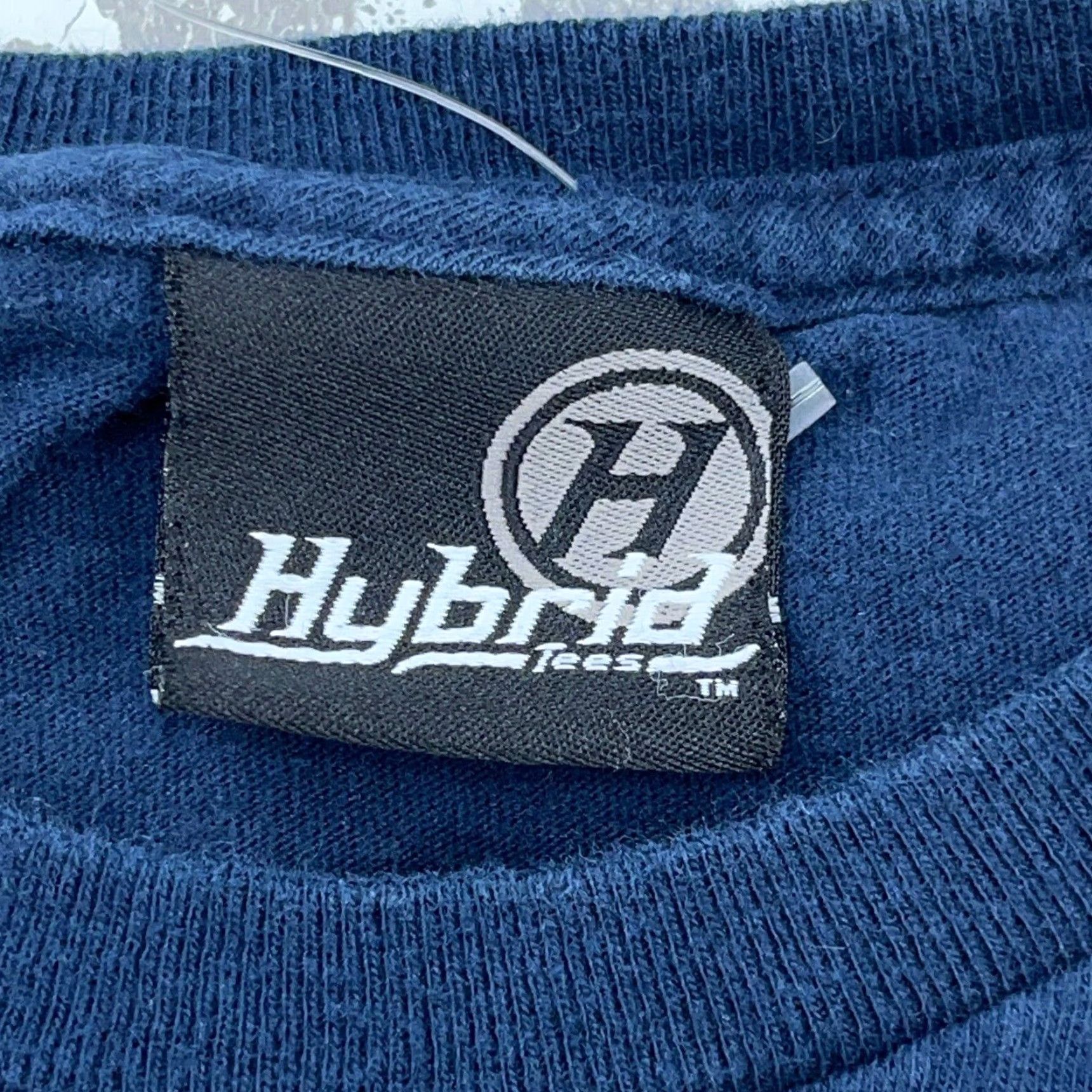 Vintage VINTAGE Hybrid Shirt Men 2XL Blue Tee Y2K 00s Cyber Skull Punk Skate USA Graphic Print Logo Shirt Mens Size US XXL / EU 58 / 5 - 6 Thumbnail